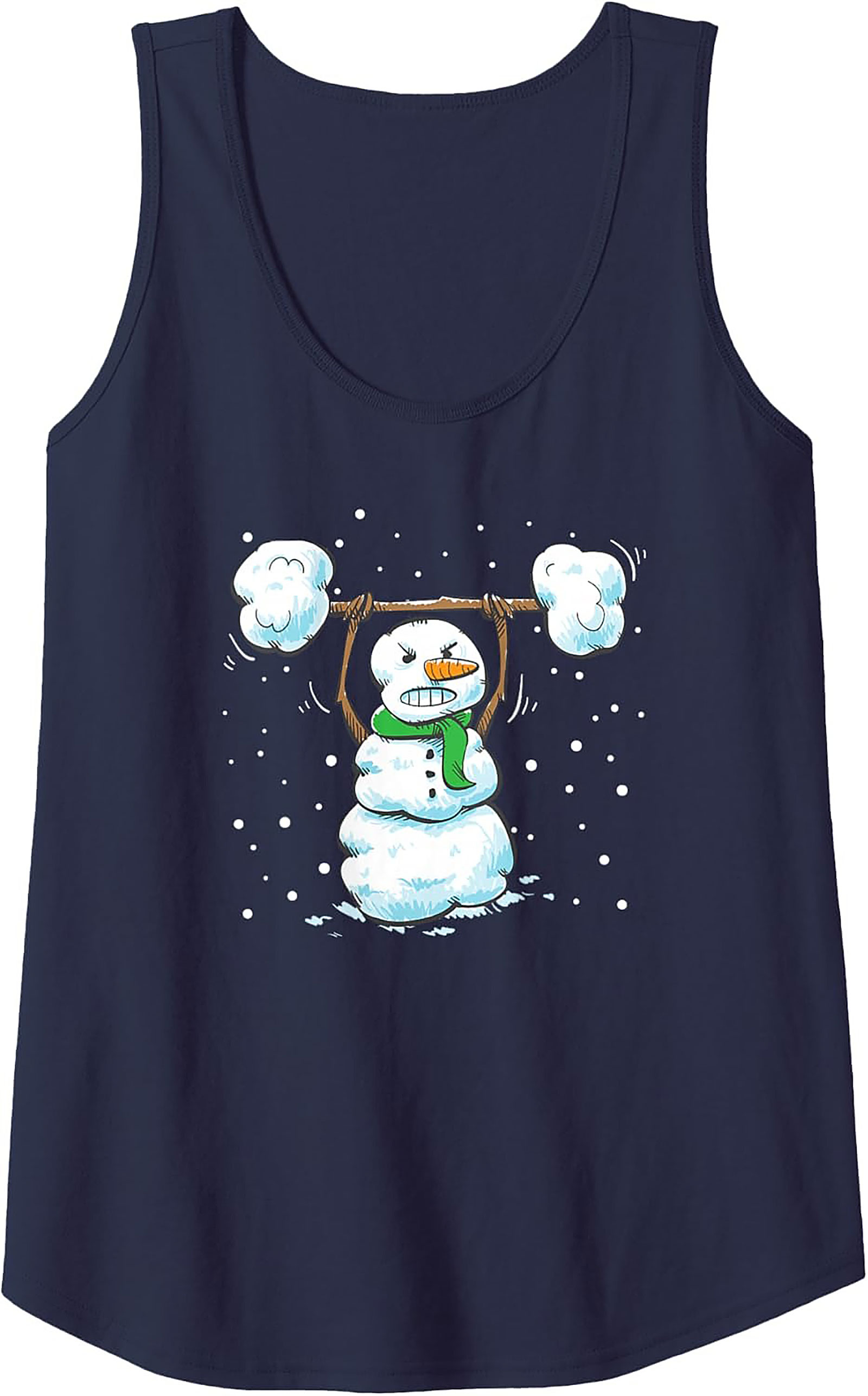 Gym Snowman Graphic Tank Top Weightlifting Sleeveless Shirt