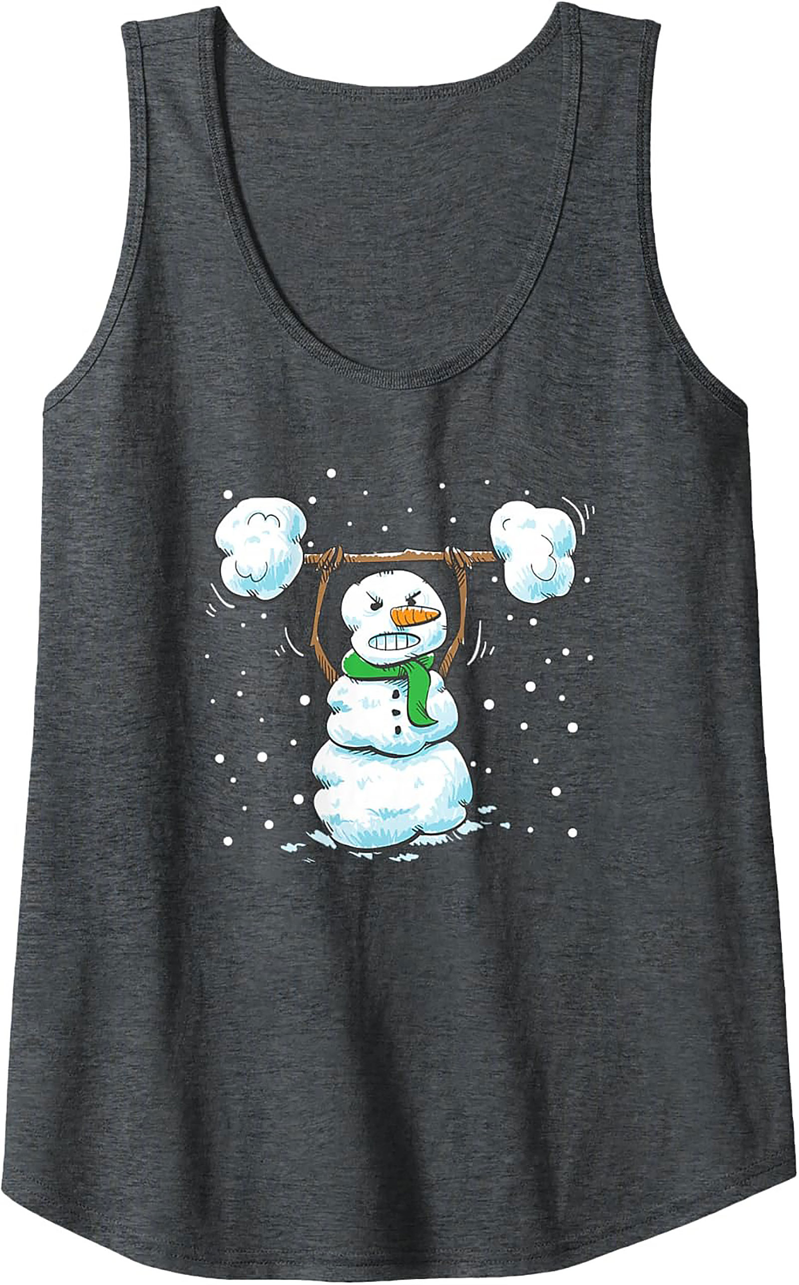 Gym Snowman Graphic Tank Top Weightlifting Sleeveless Shirt