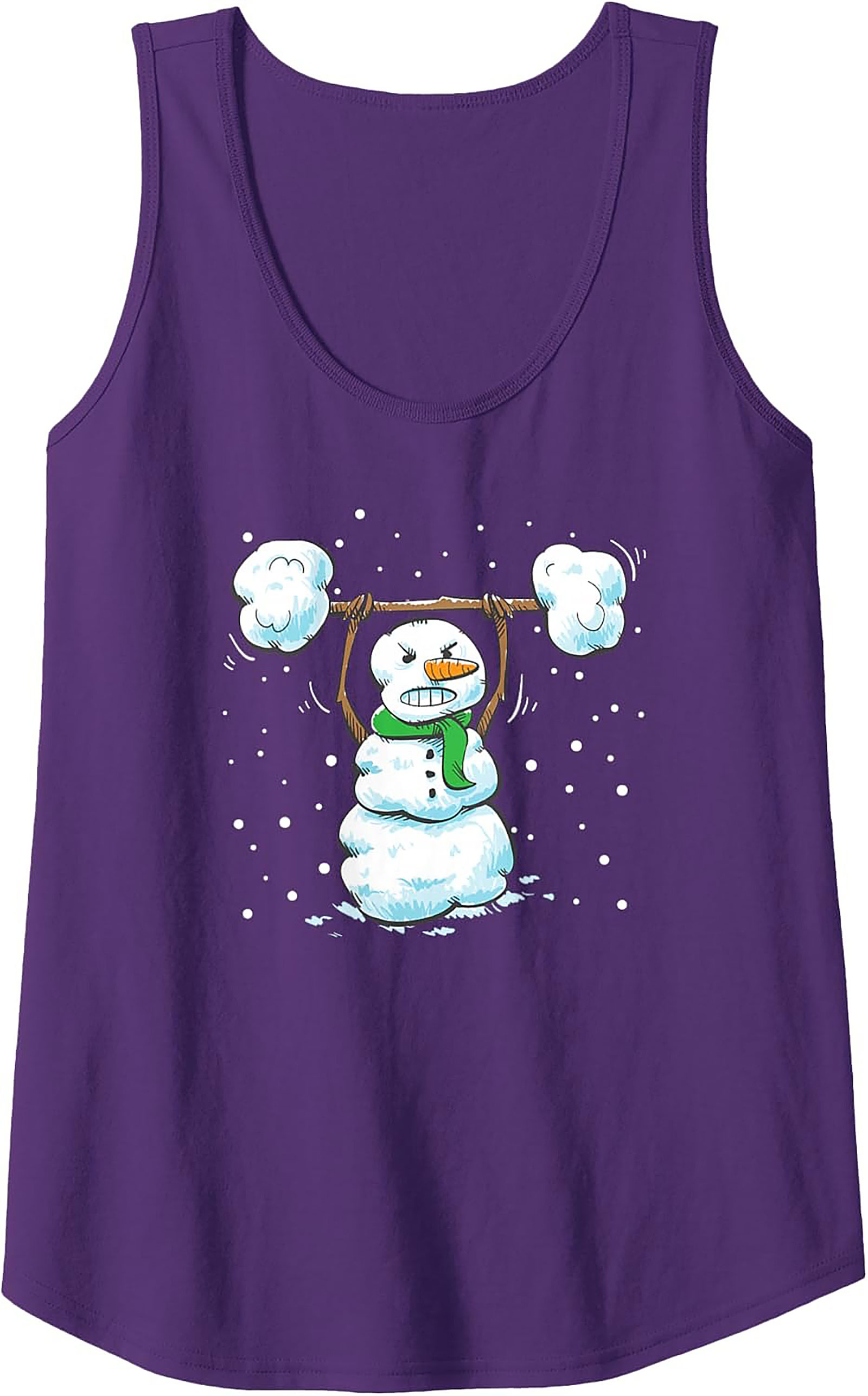 Gym Snowman Graphic Tank Top Weightlifting Sleeveless Shirt