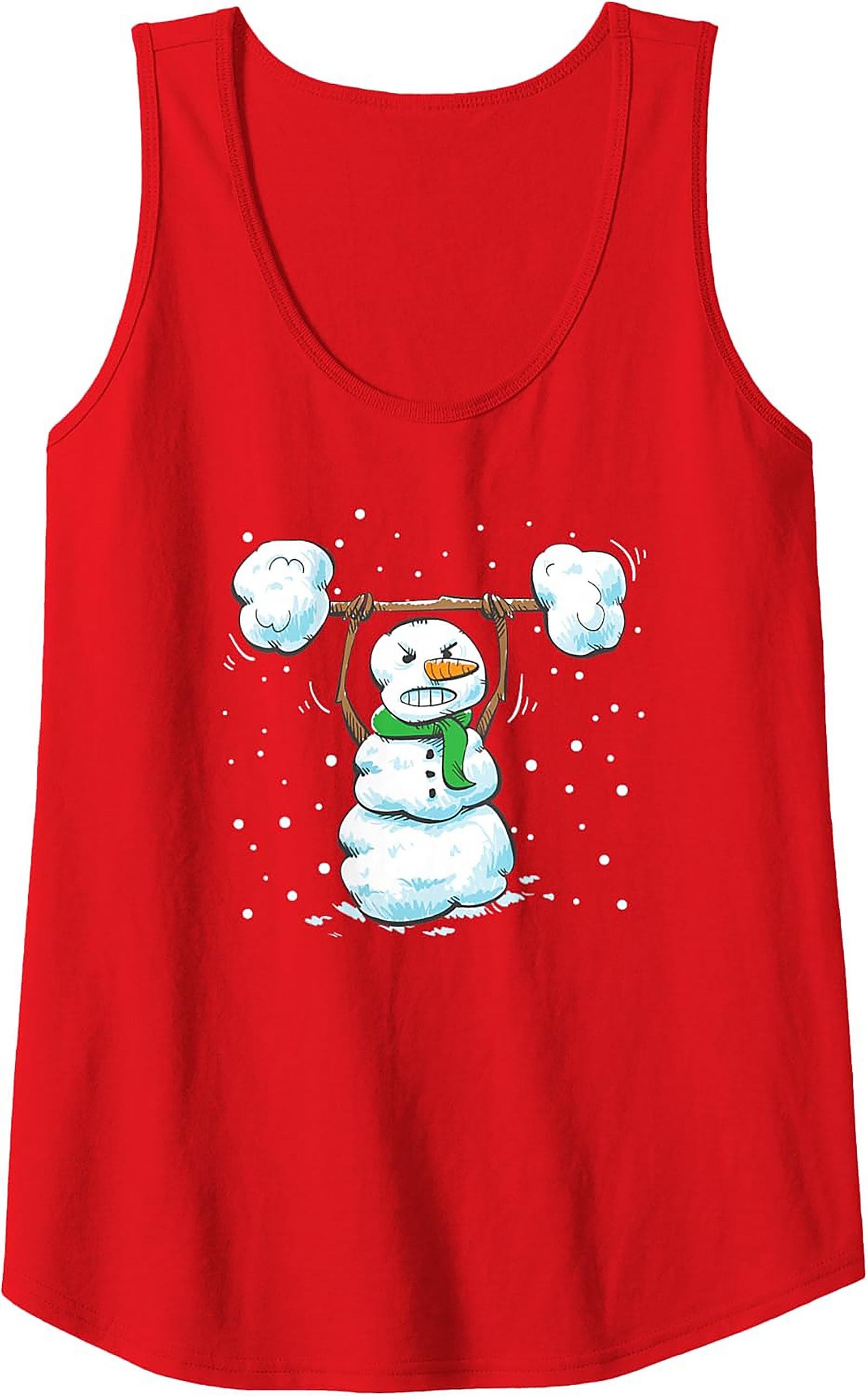 Gym Snowman Graphic Tank Top Weightlifting Sleeveless Shirt