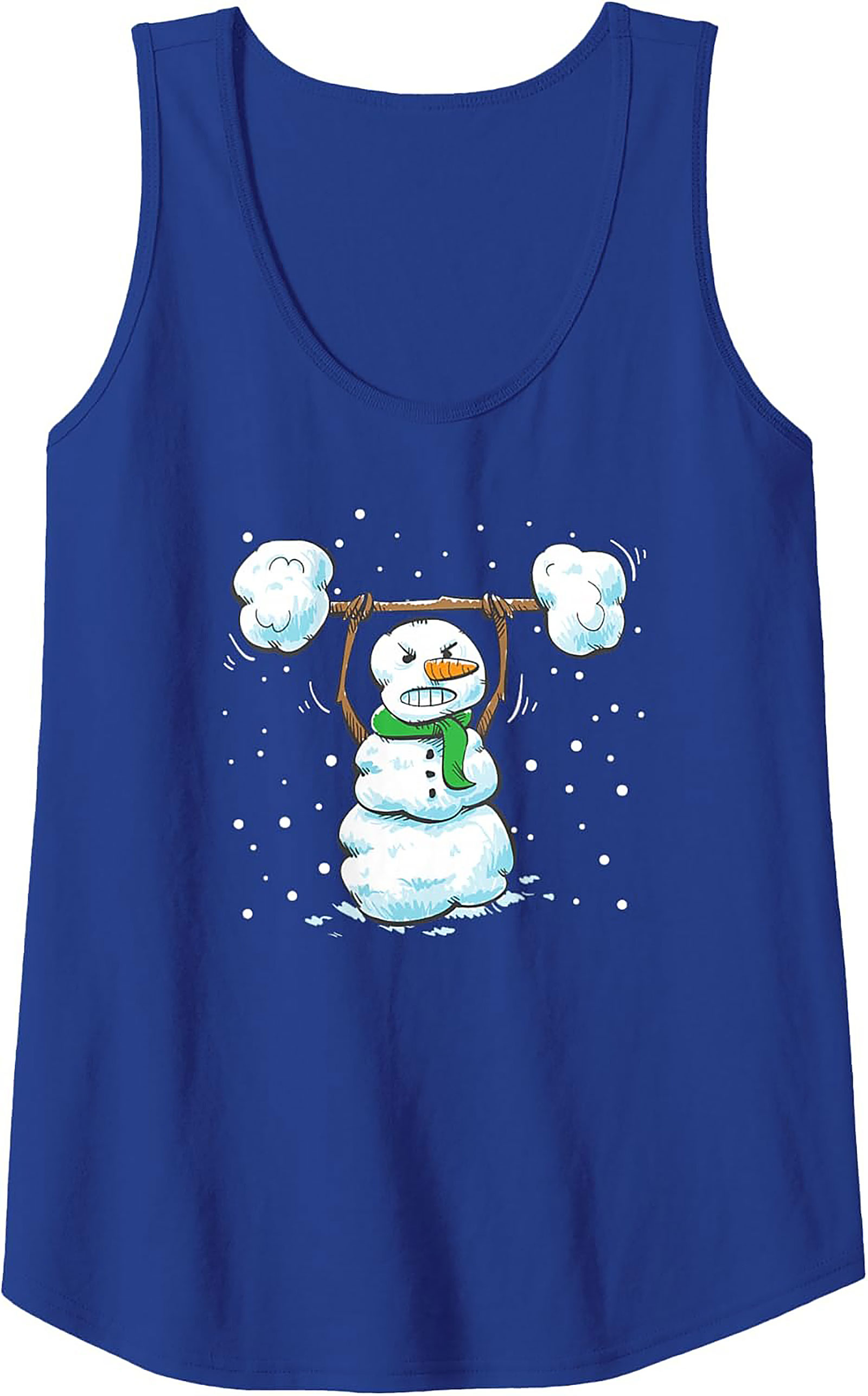 Gym Snowman Graphic Tank Top Weightlifting Sleeveless Shirt