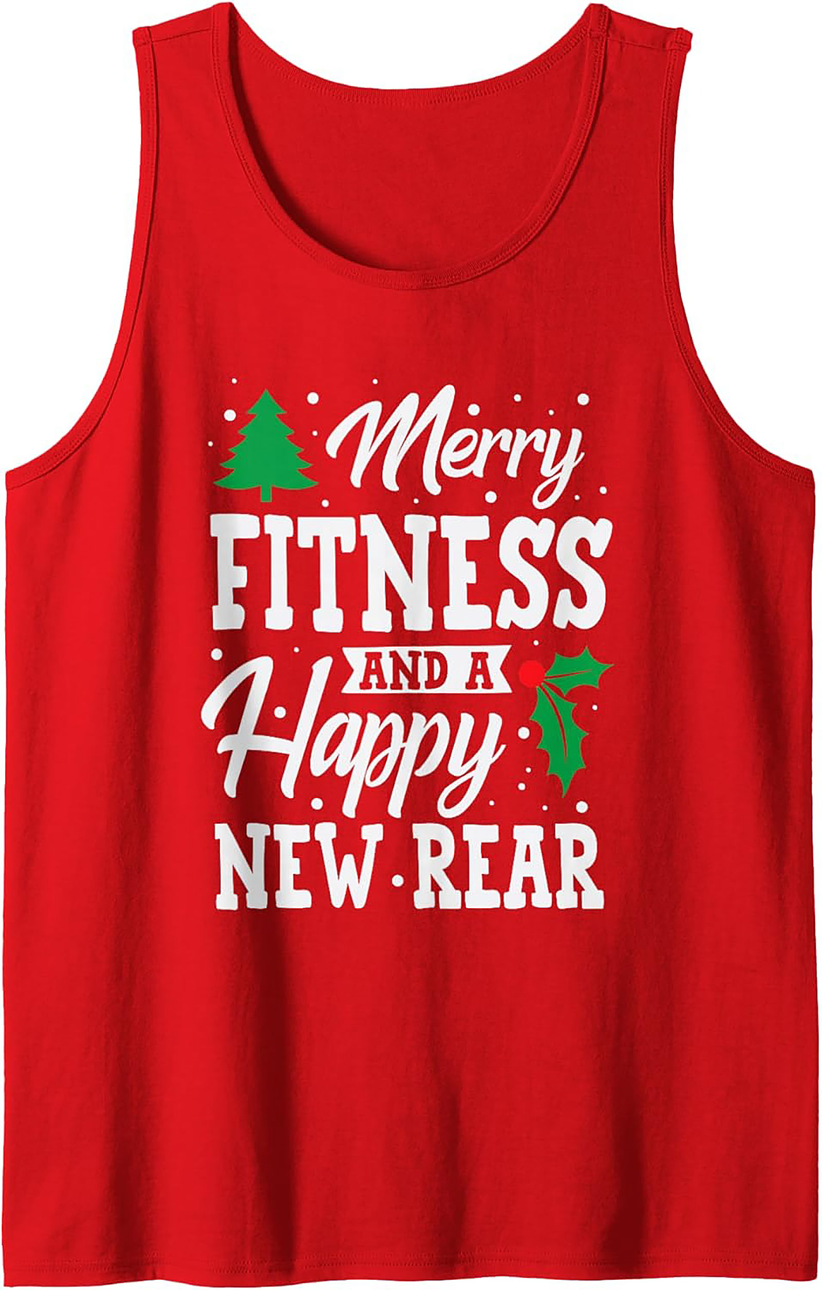 Merry Fitness Tank Top Holiday Workout Sleeveless Shirt