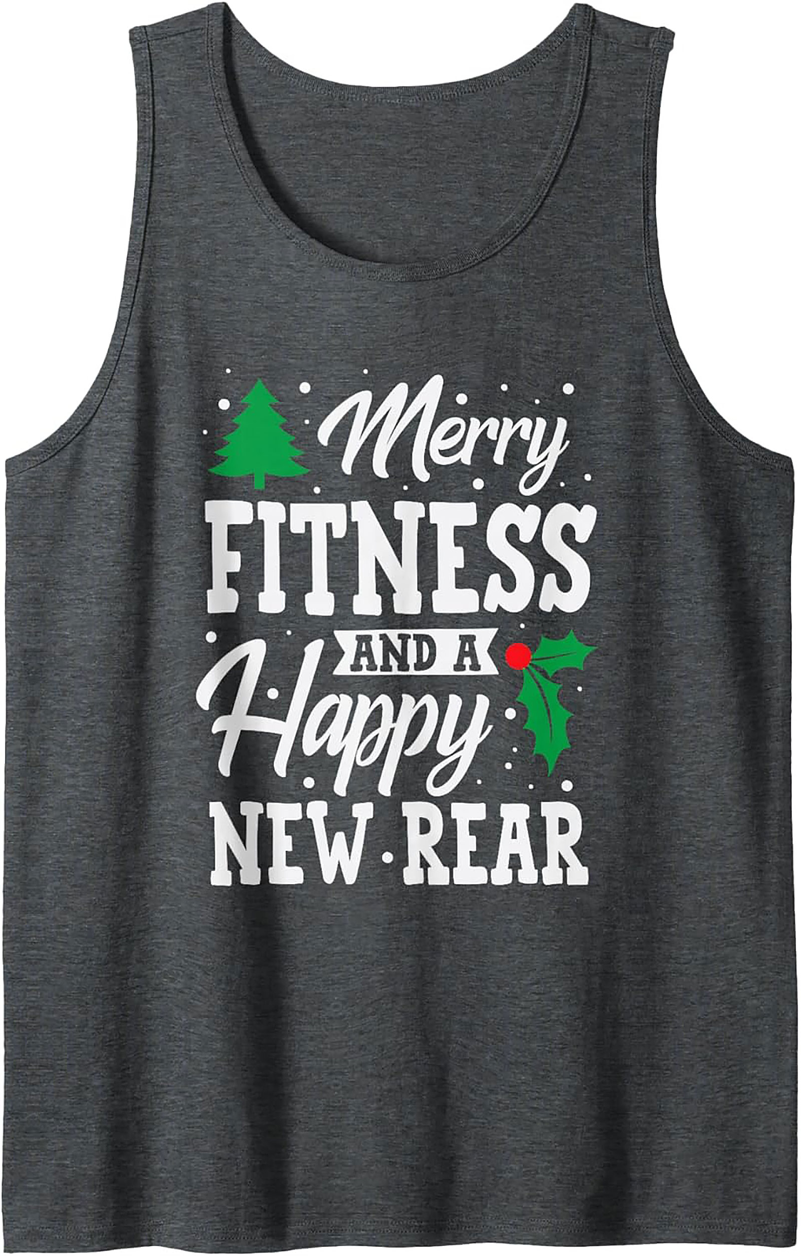 Merry Fitness Tank Top Holiday Workout Sleeveless Shirt