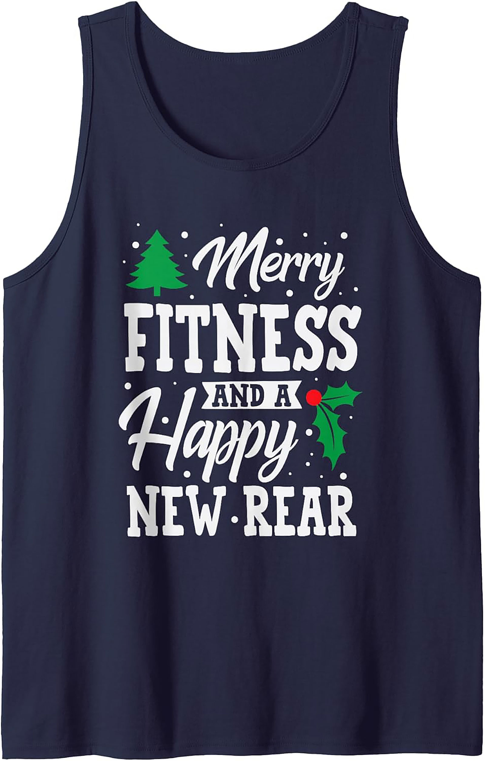 Merry Fitness Tank Top Holiday Workout Sleeveless Shirt