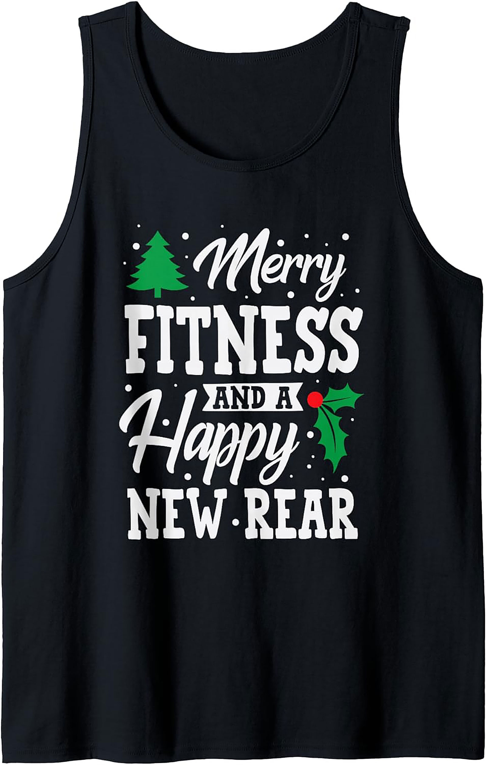 Merry Fitness Tank Top Holiday Workout Sleeveless Shirt