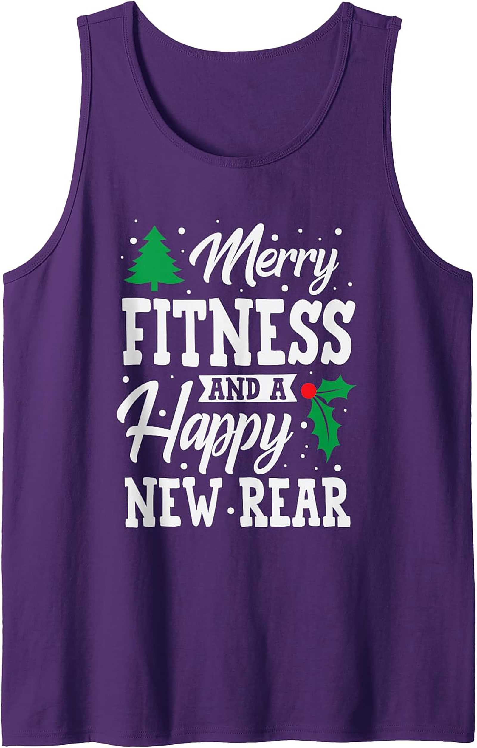 Merry Fitness Tank Top Holiday Workout Sleeveless Shirt