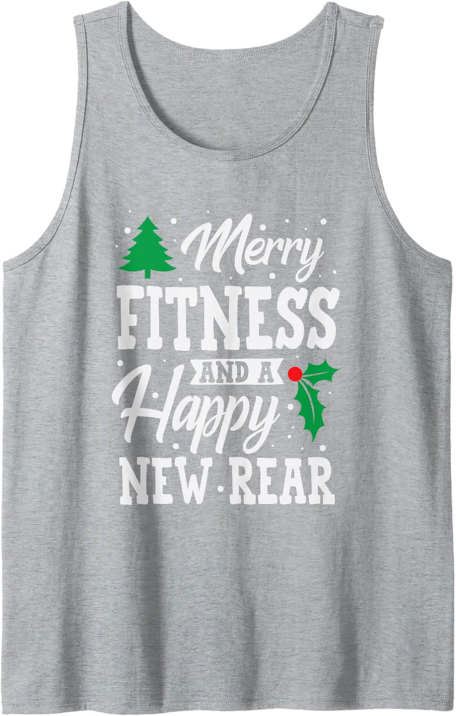 Merry Fitness Tank Top Holiday Workout Sleeveless Shirt
