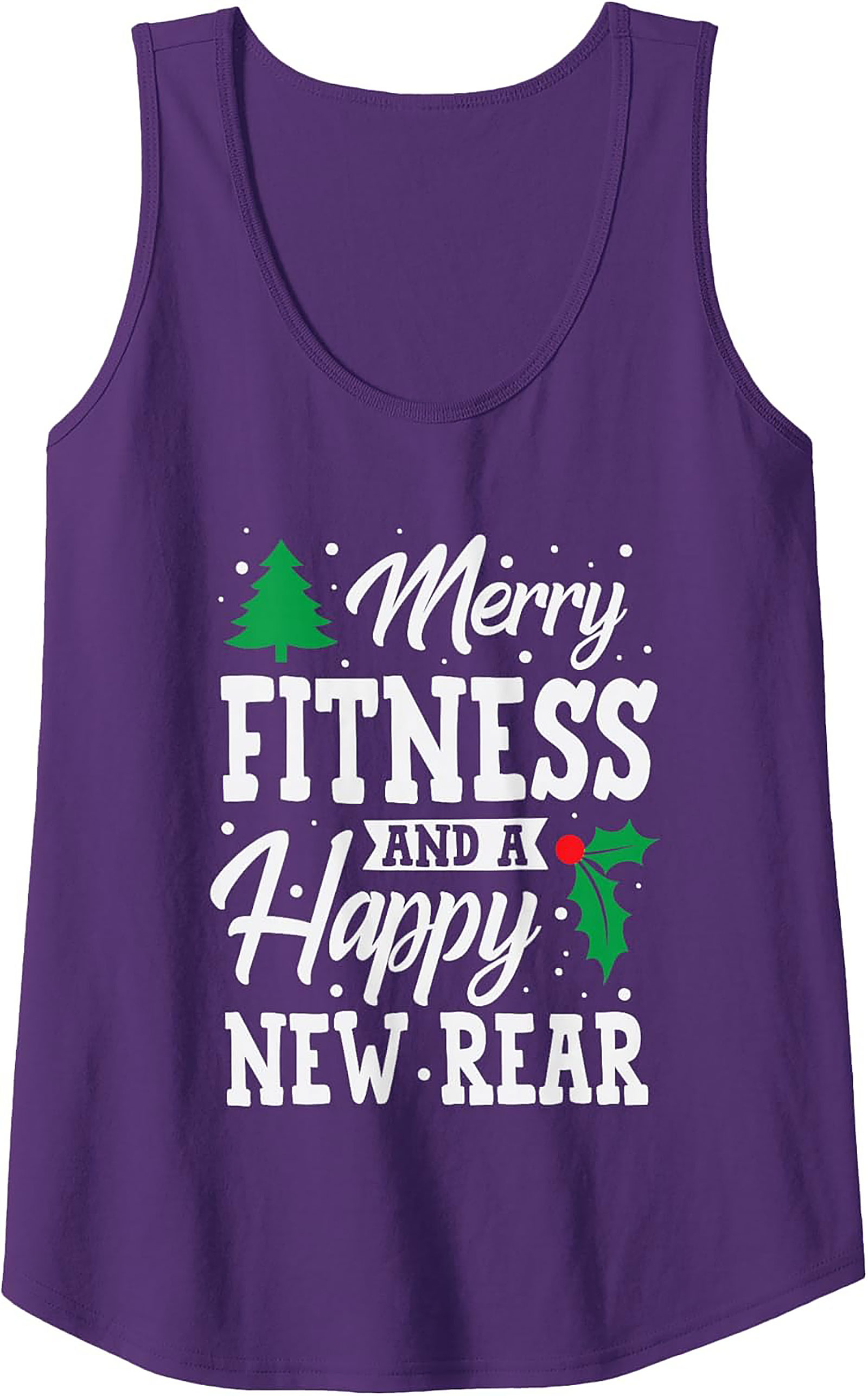 Merry Fitness Tank Top Holiday Workout Sleeveless Shirt