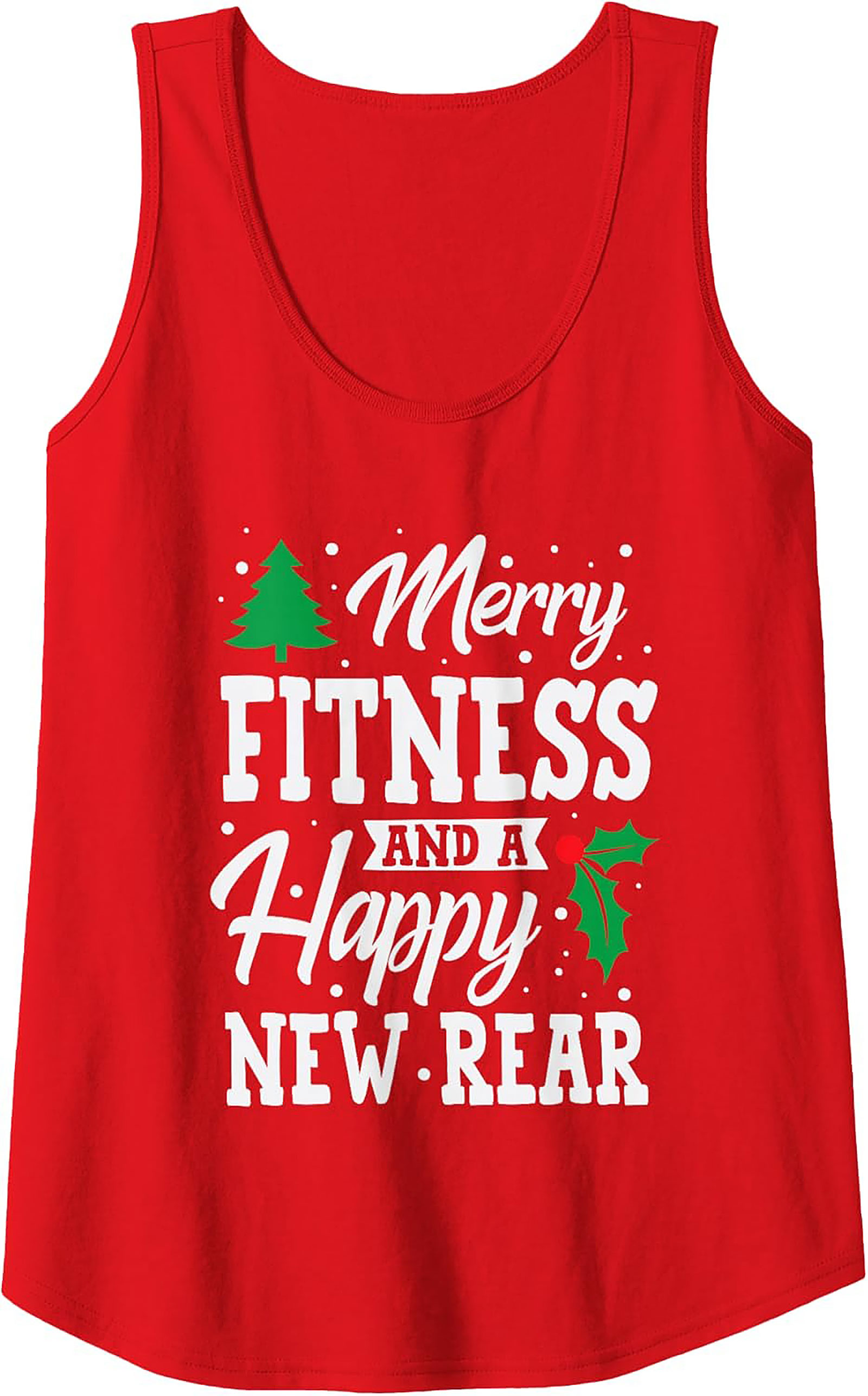 Merry Fitness Tank Top Holiday Workout Sleeveless Shirt