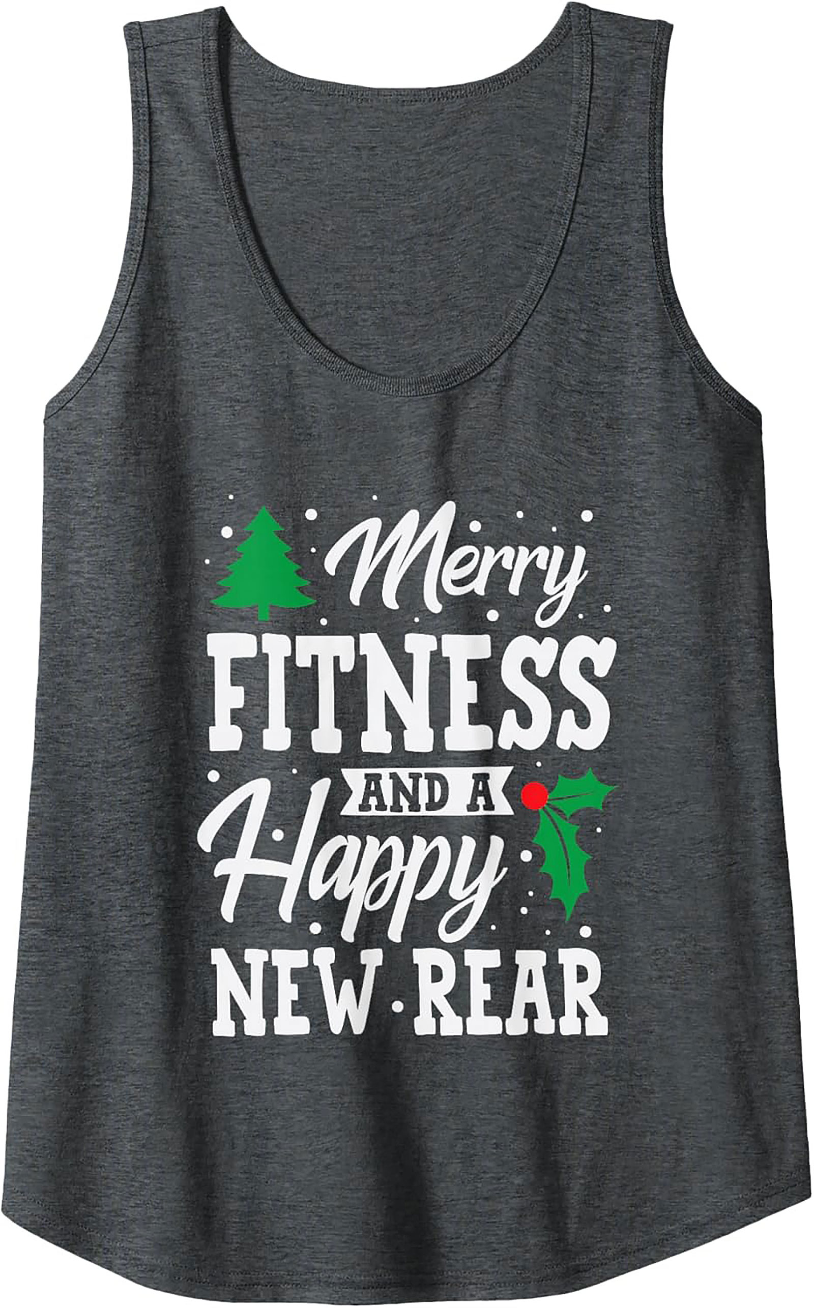 Merry Fitness Tank Top Holiday Workout Sleeveless Shirt