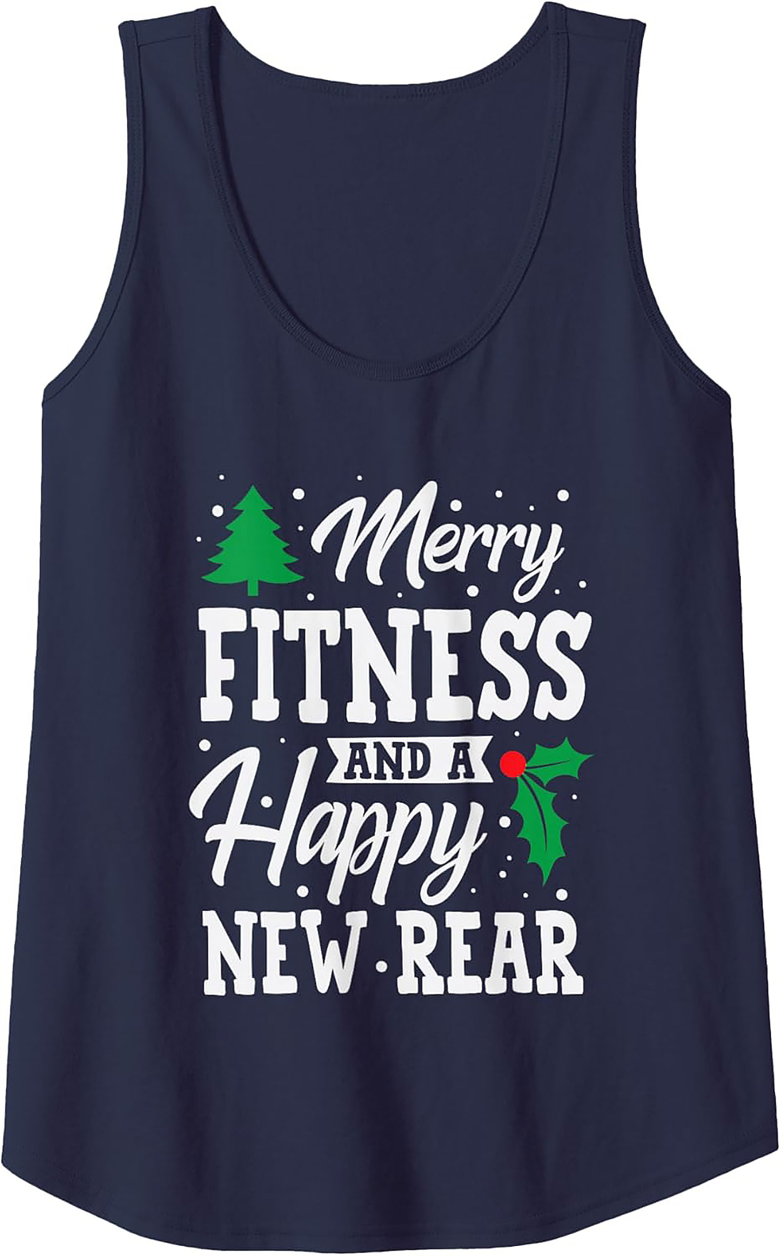 Merry Fitness Tank Top Holiday Workout Sleeveless Shirt