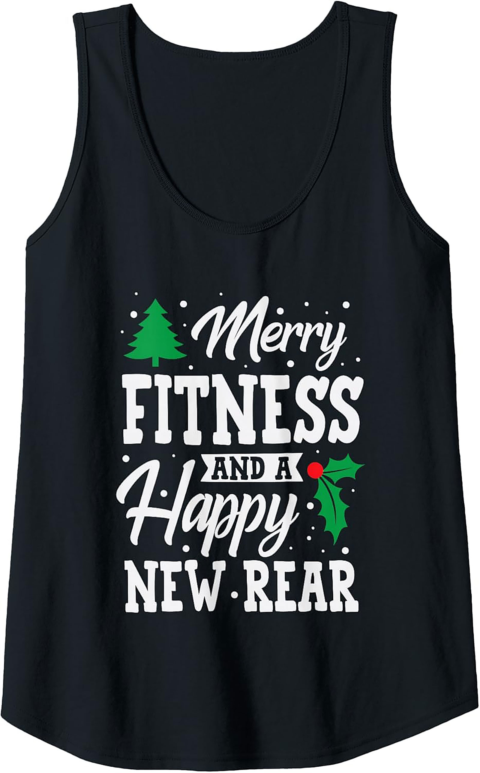 Merry Fitness Tank Top Holiday Workout Sleeveless Shirt