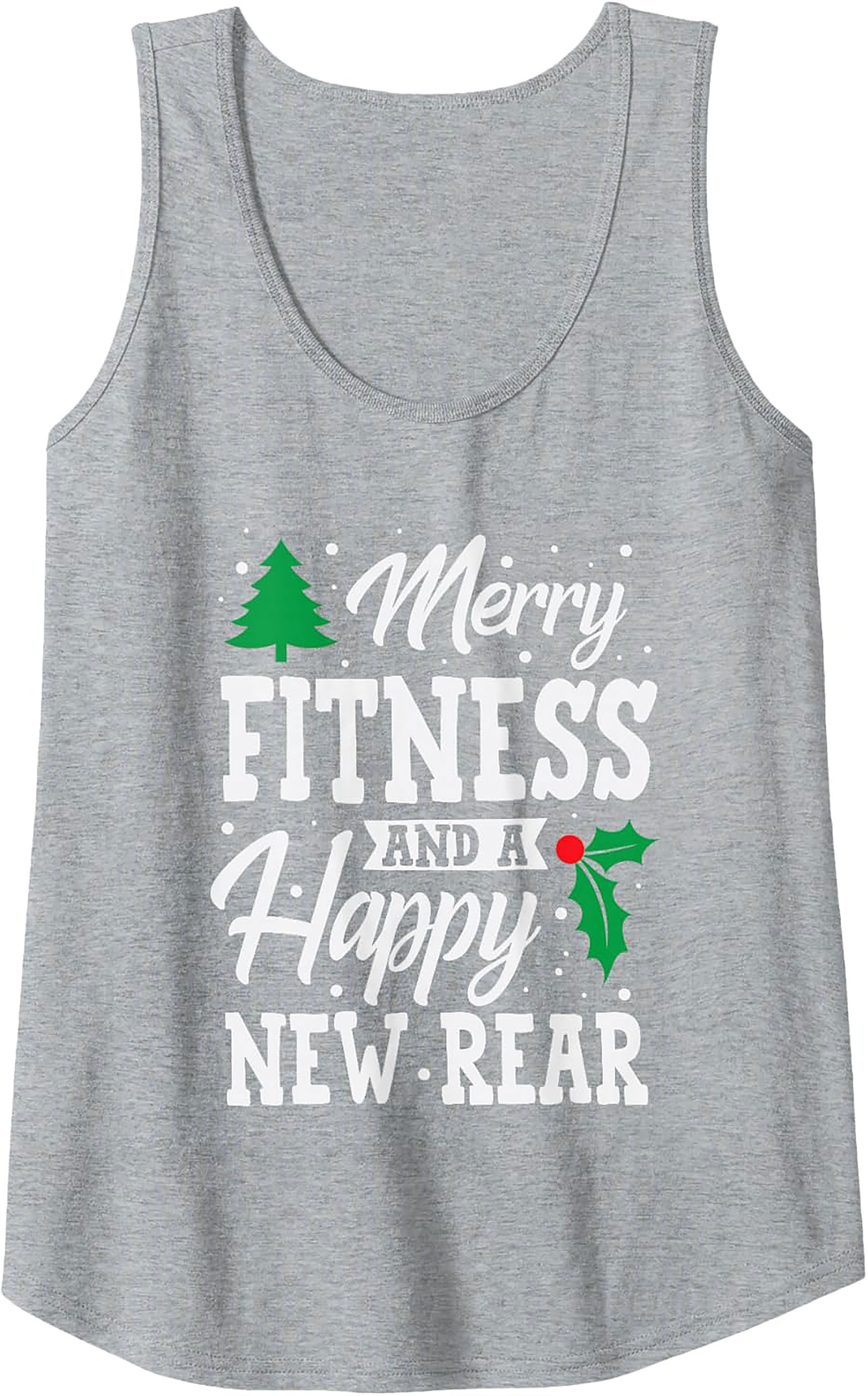 Merry Fitness Tank Top Holiday Workout Sleeveless Shirt