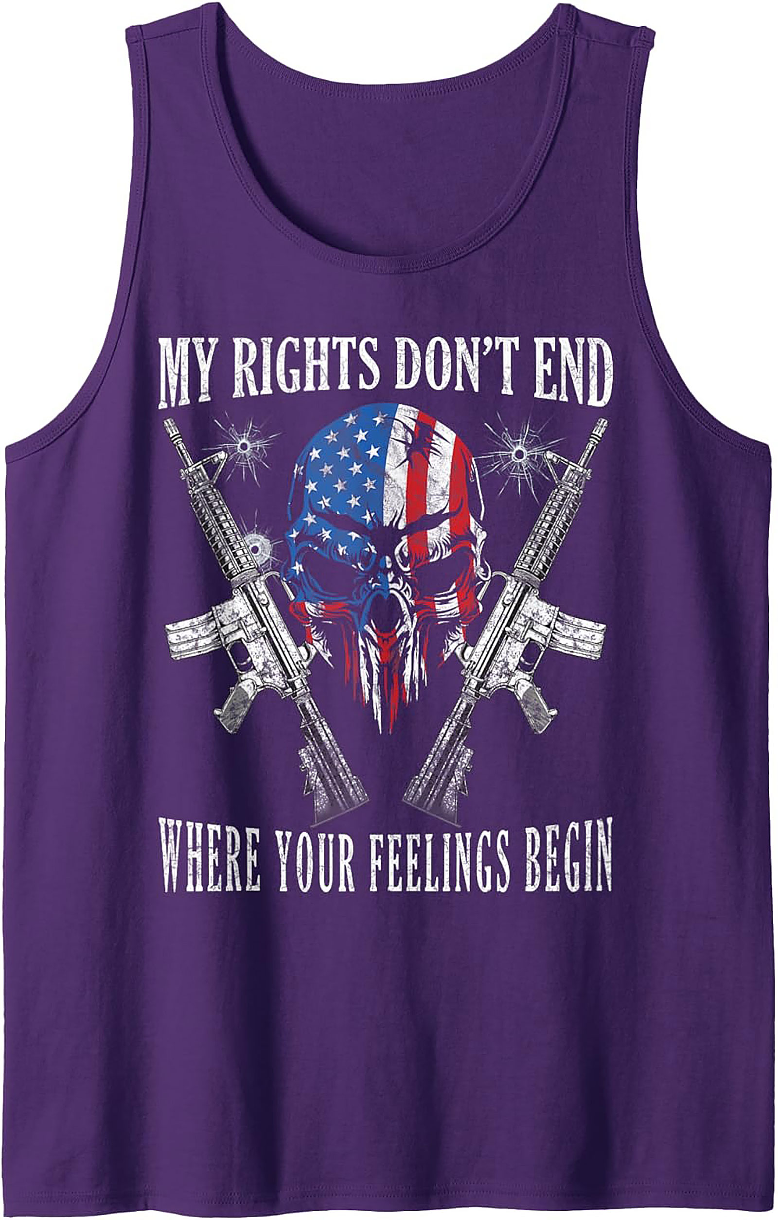 2A Patriotic Graphic Tank | Freedom Skull Sleeveless Shirt