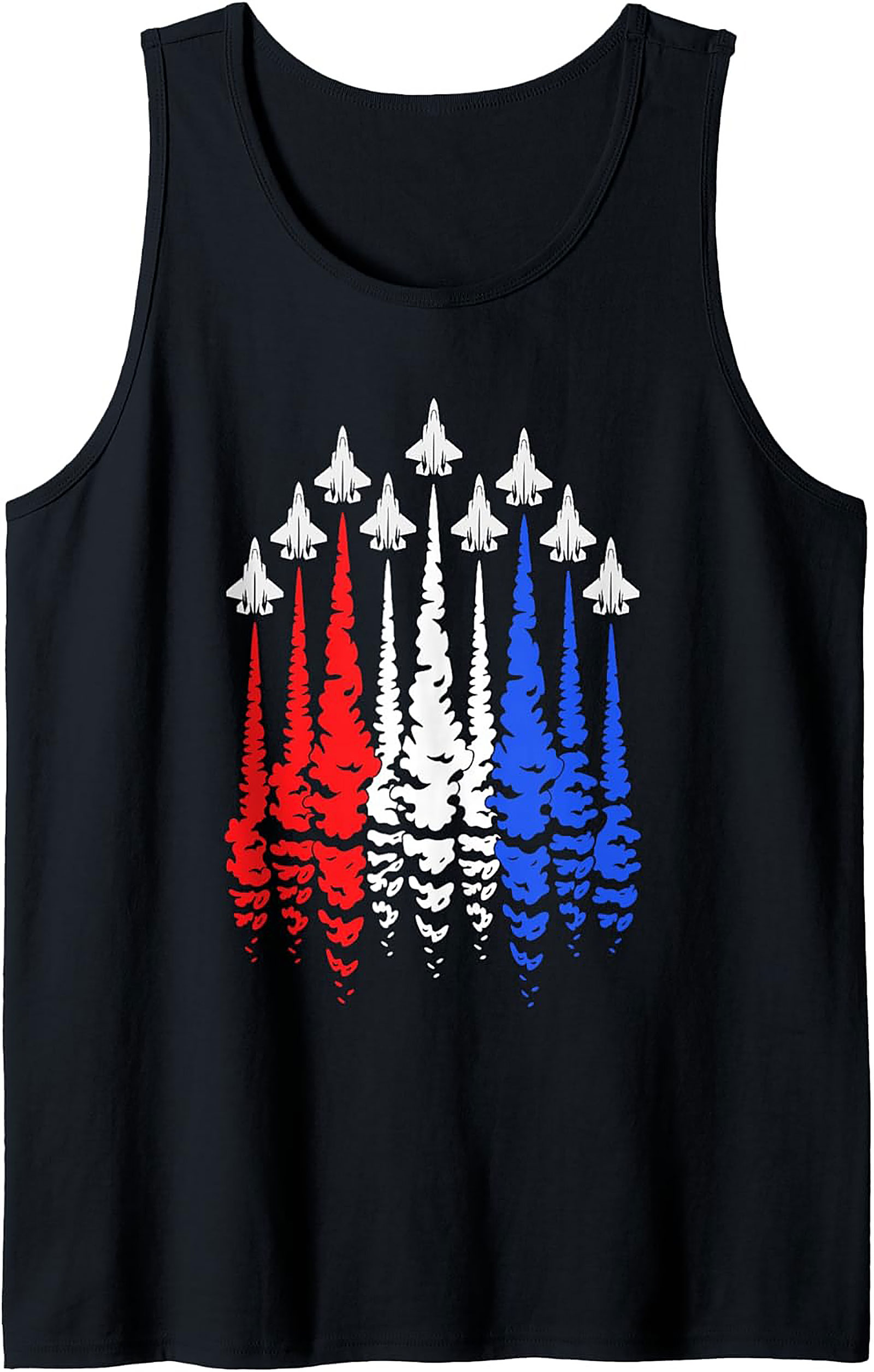 Patriotic Fighter Jet Tank Top | USA Aviation Graphic Tee