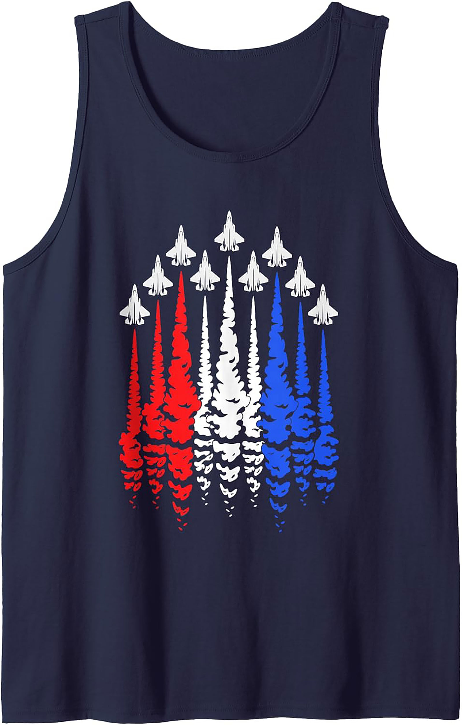 Patriotic Fighter Jet Tank Top | USA Aviation Graphic Tee