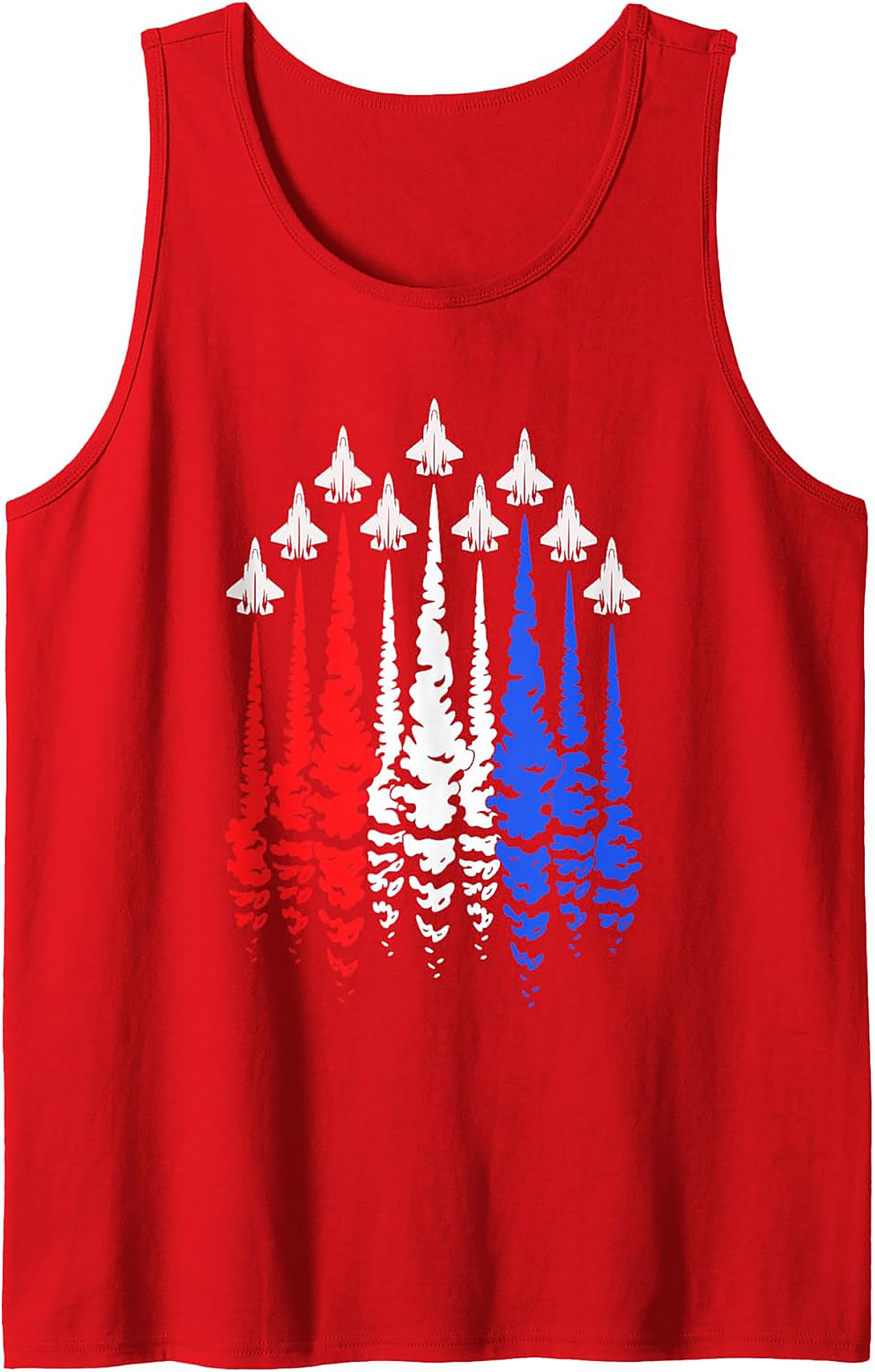 Patriotic Fighter Jet Tank Top | USA Aviation Graphic Tee