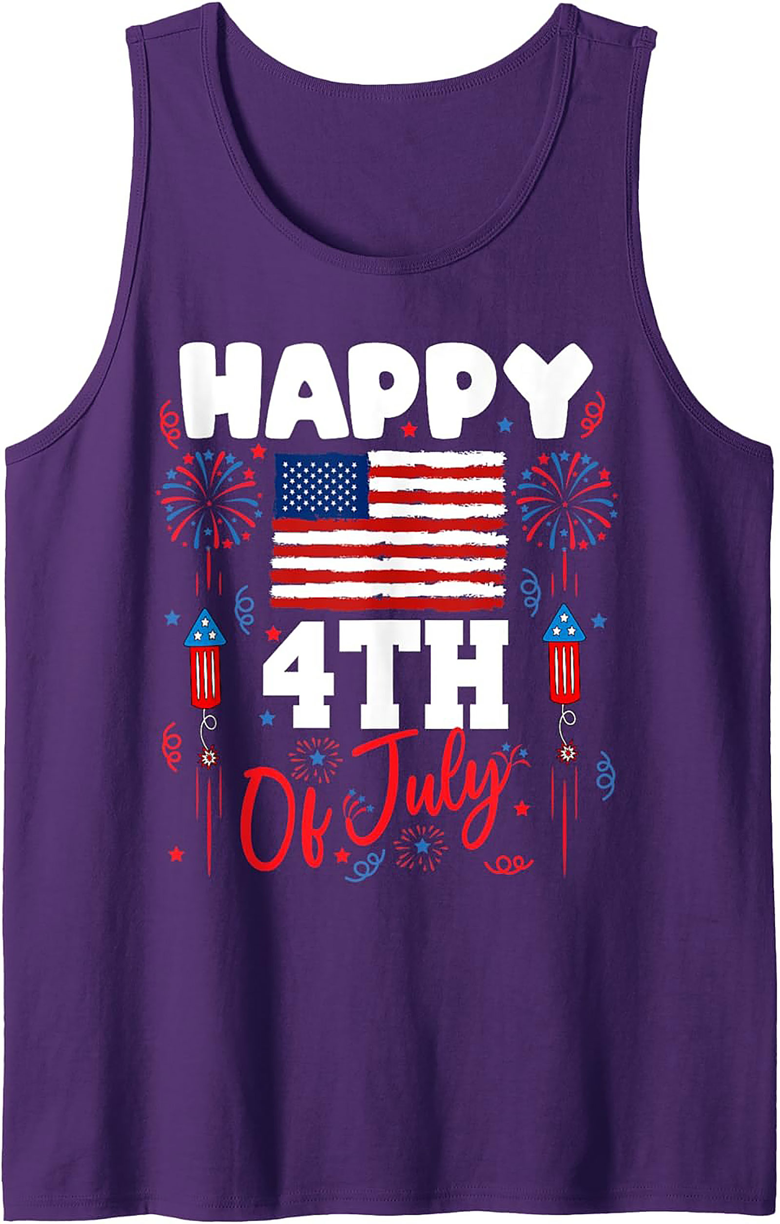 Happy 4th of July Graphic Tank | Patriotic Sleeveless Shirt