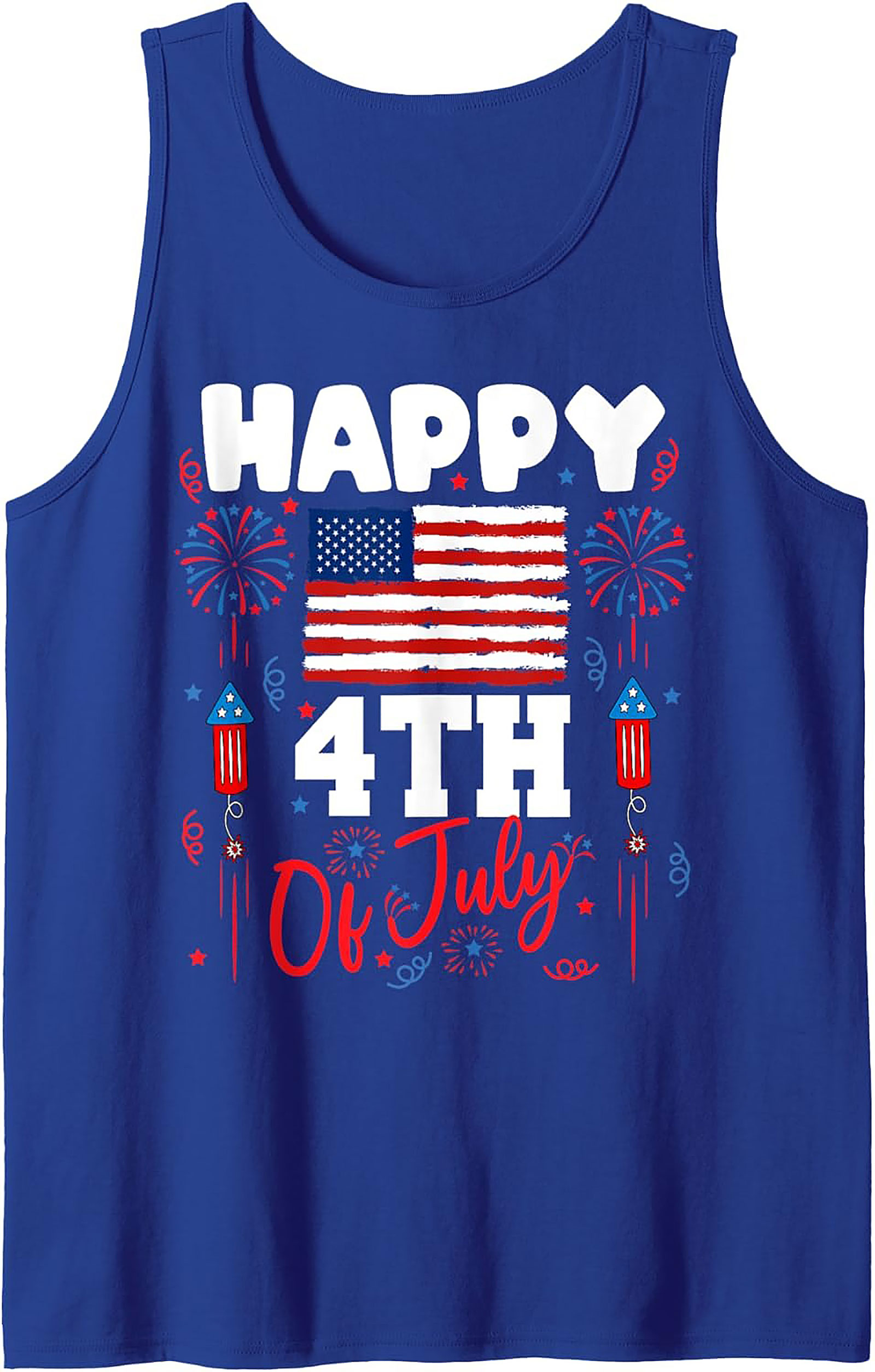 Happy 4th of July Graphic Tank | Patriotic Sleeveless Shirt