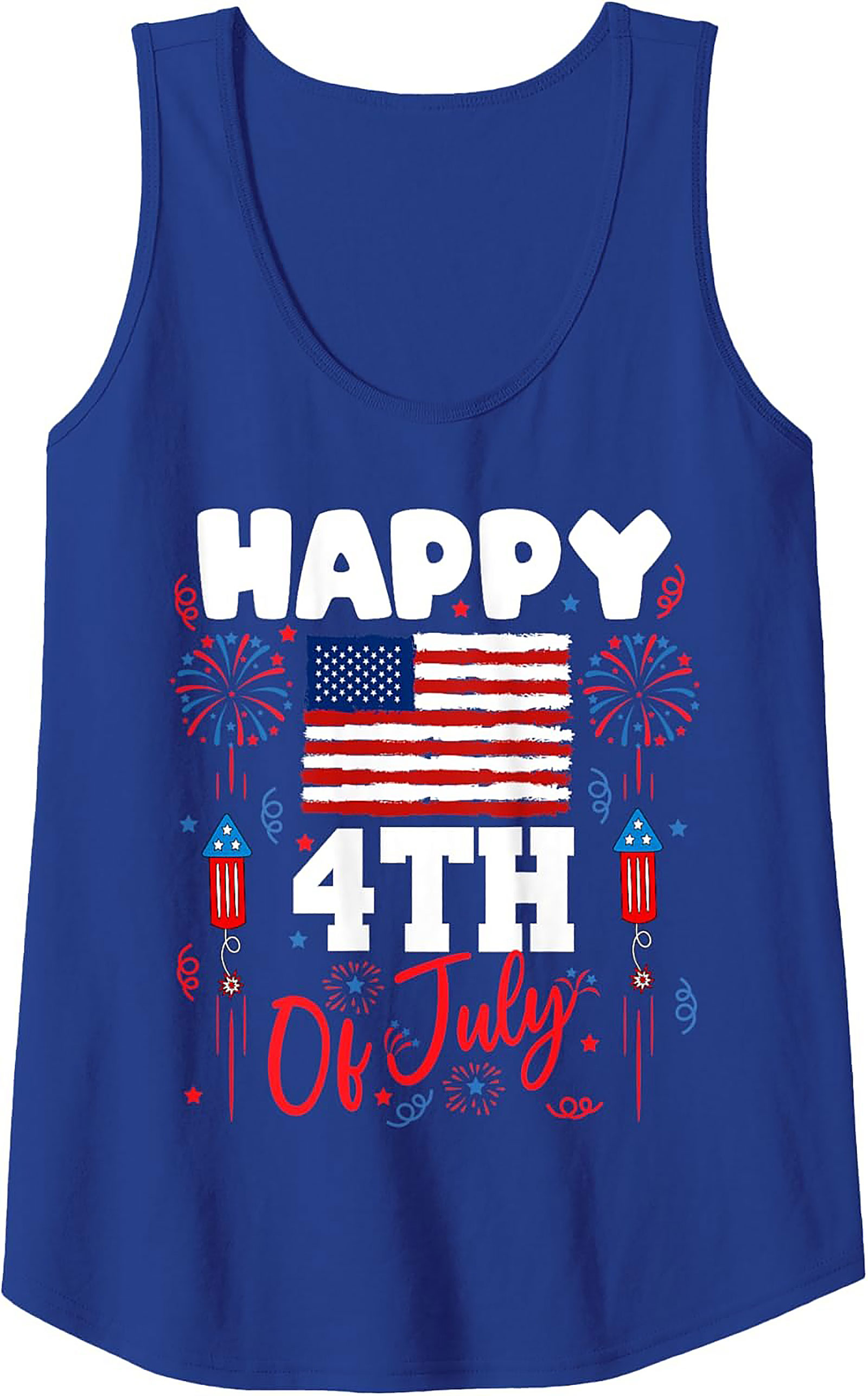 Happy 4th of July Graphic Tank | Patriotic Sleeveless Shirt