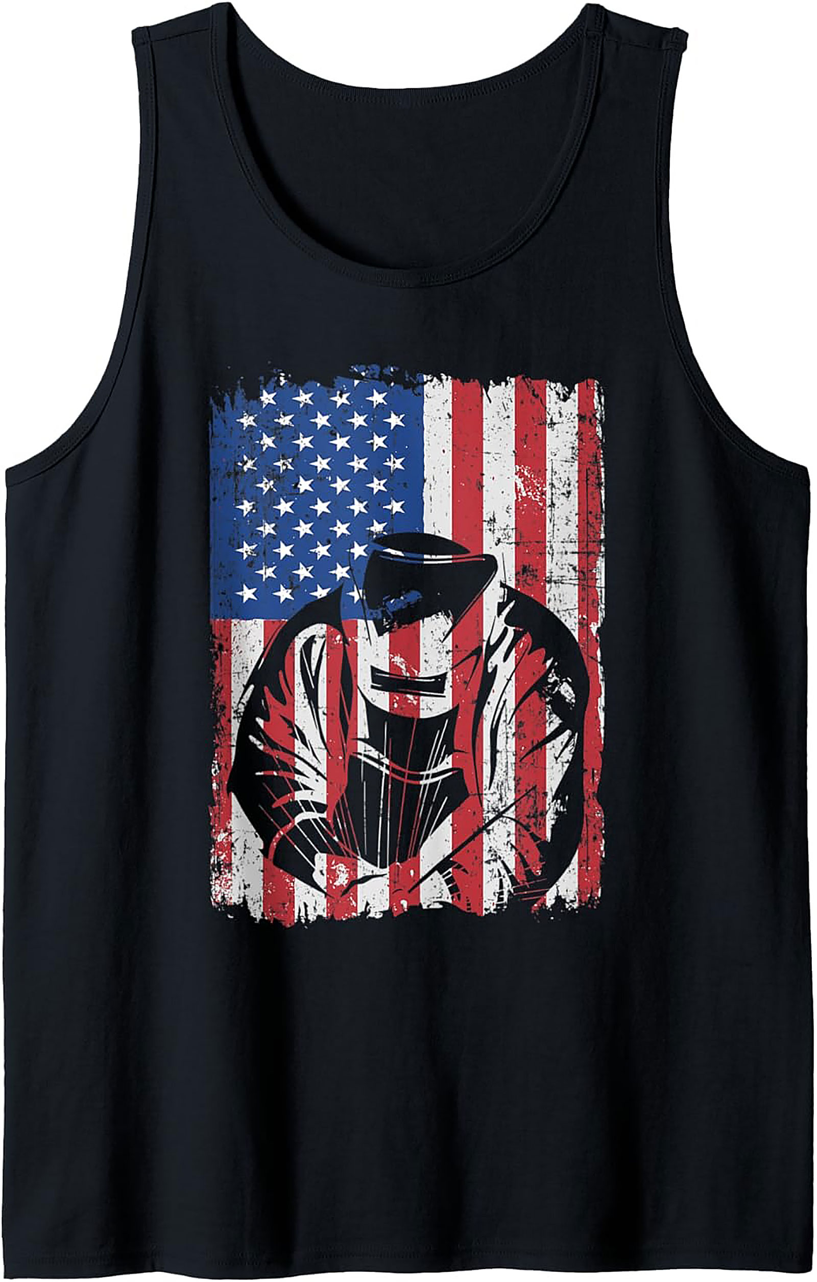 Welder Graphic Tank | Patriotic Sleeveless Shirt | Tradesman Gift