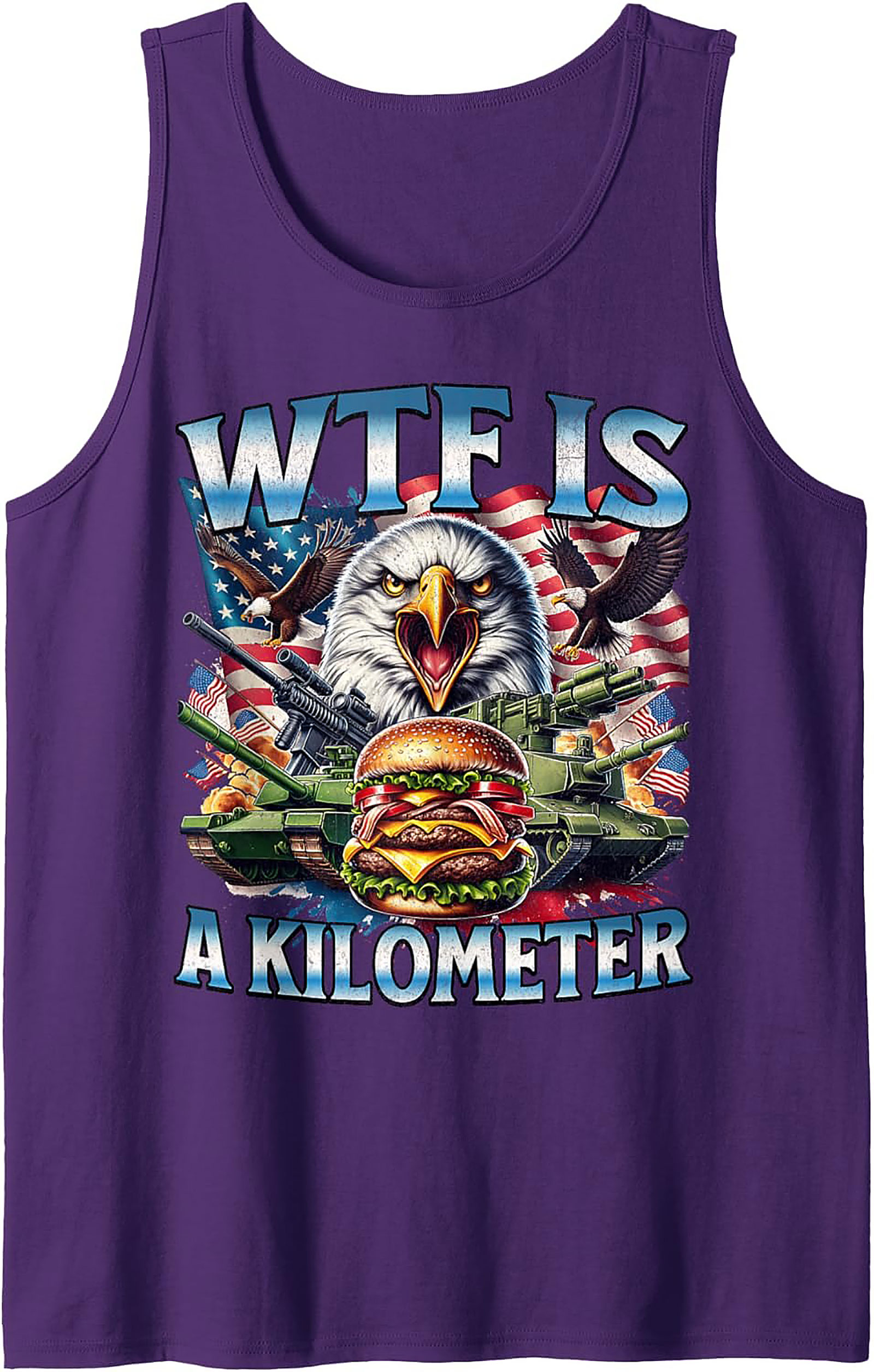 Patriotic Graphic Tank | WTF Is A Kilometer Sleeveless Shirt
