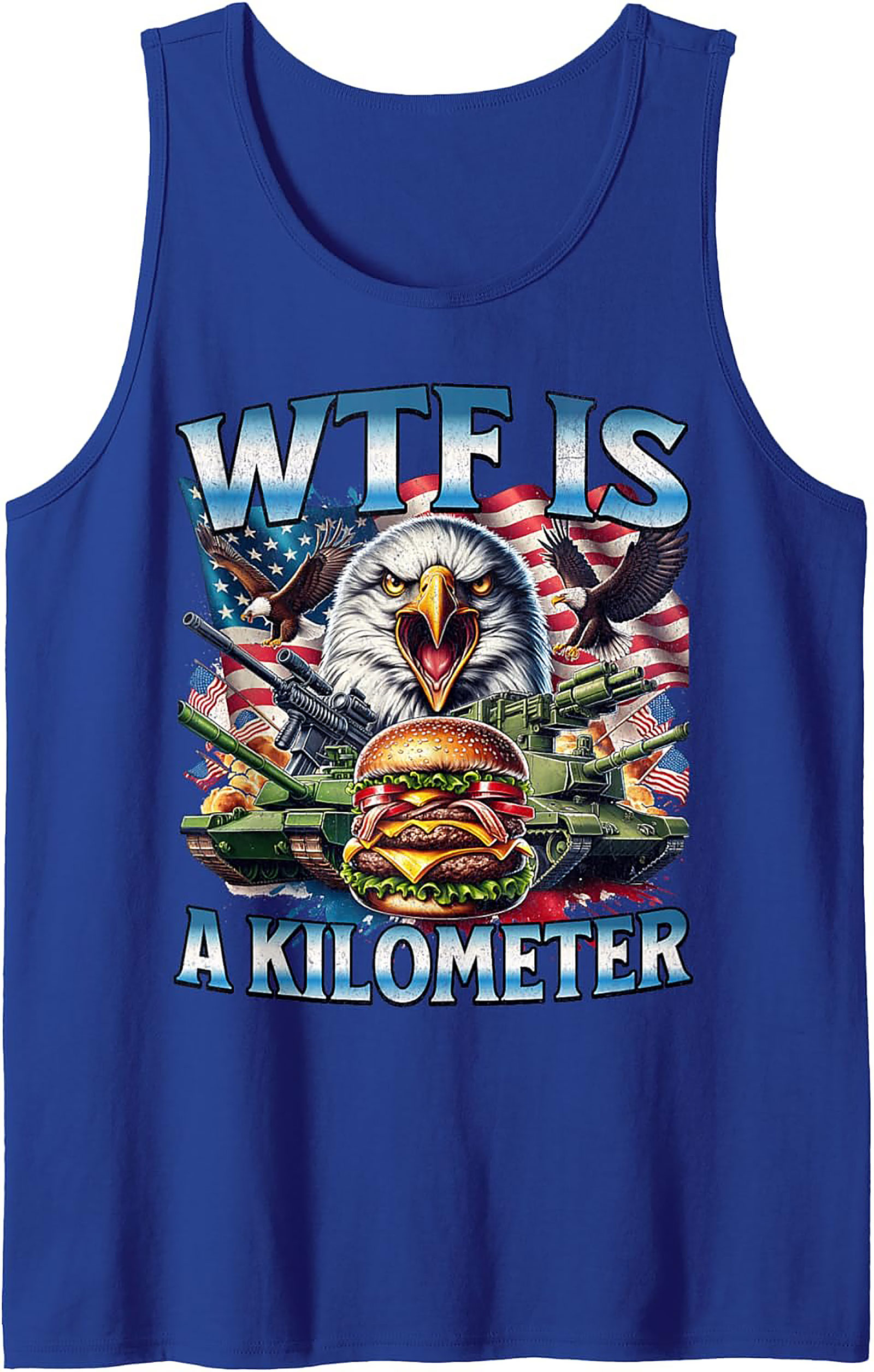 Patriotic Graphic Tank | WTF Is A Kilometer Sleeveless Shirt