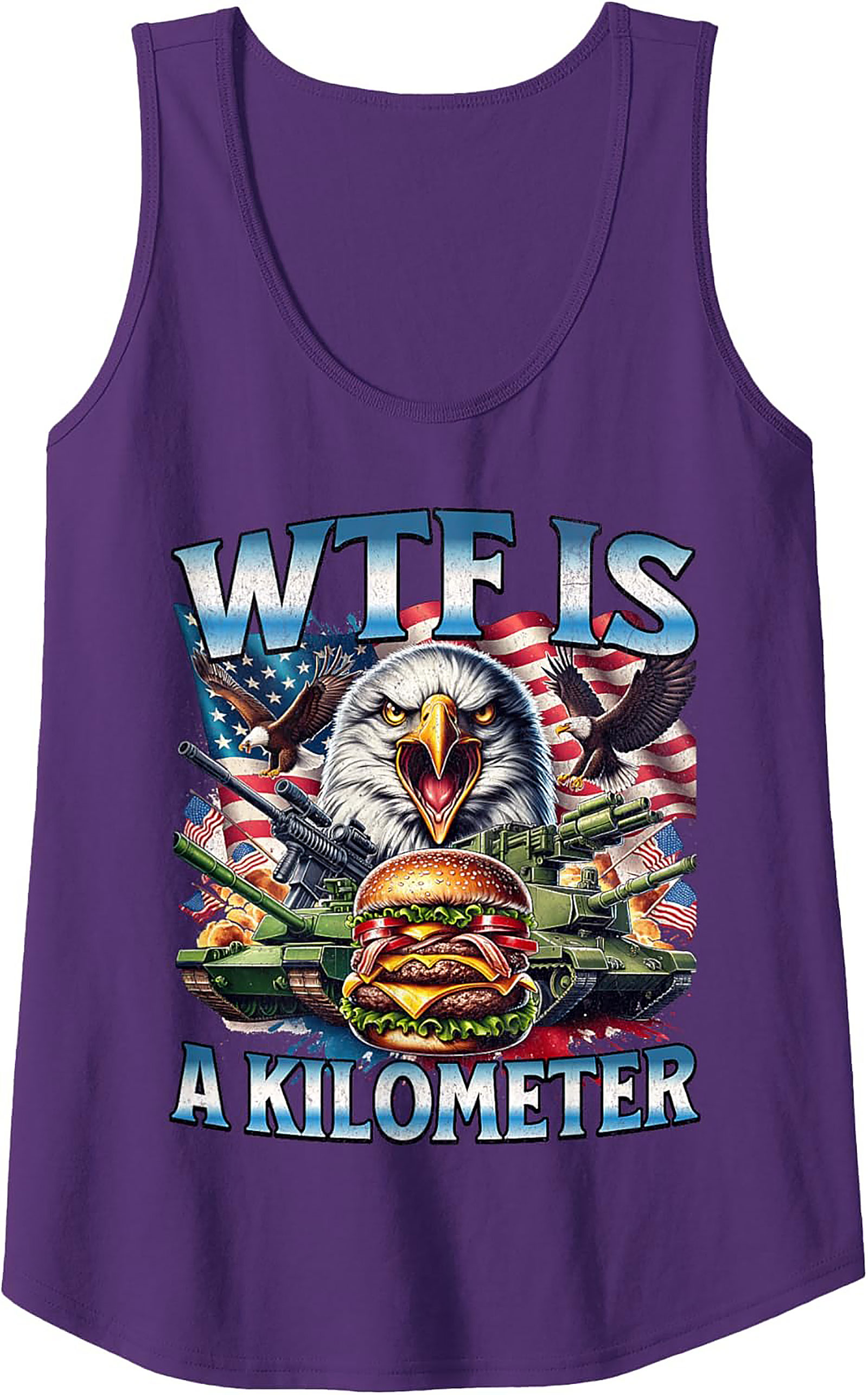 Patriotic Graphic Tank | WTF Is A Kilometer Sleeveless Shirt