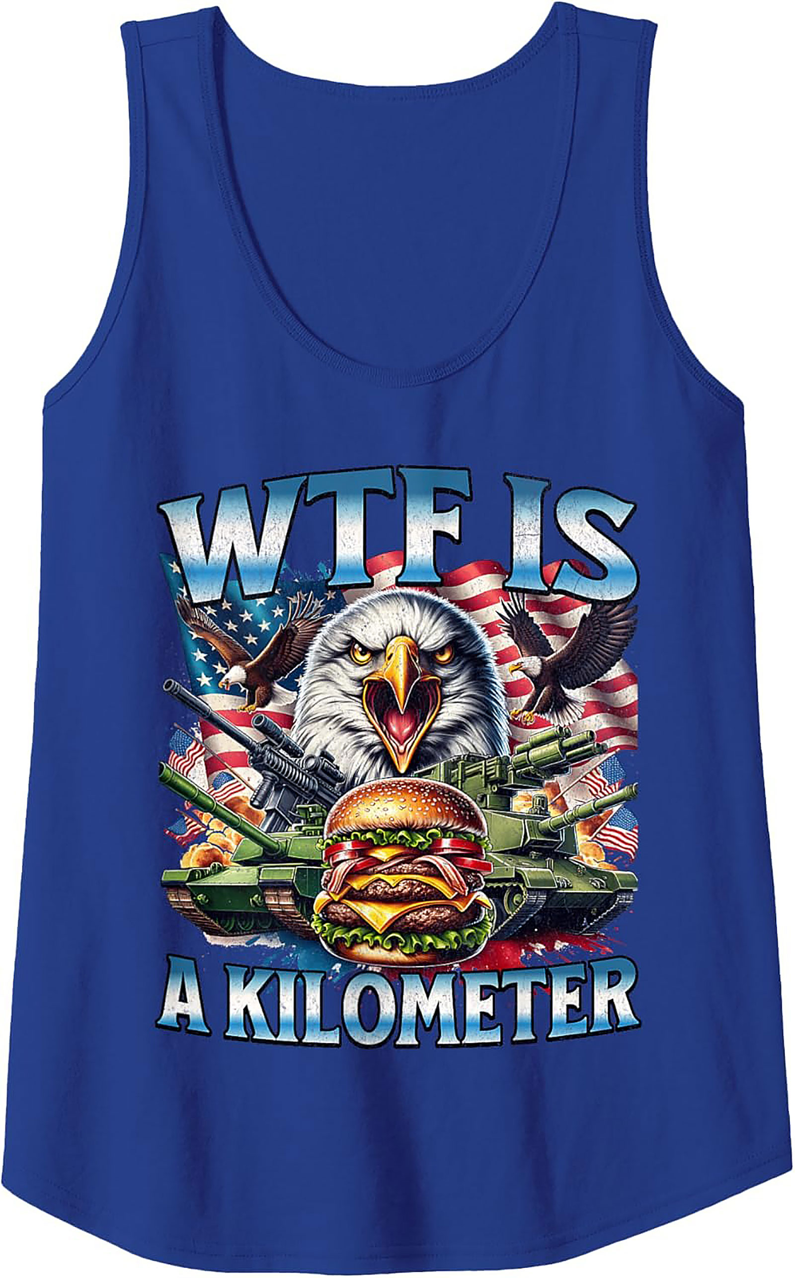 Patriotic Graphic Tank | WTF Is A Kilometer Sleeveless Shirt