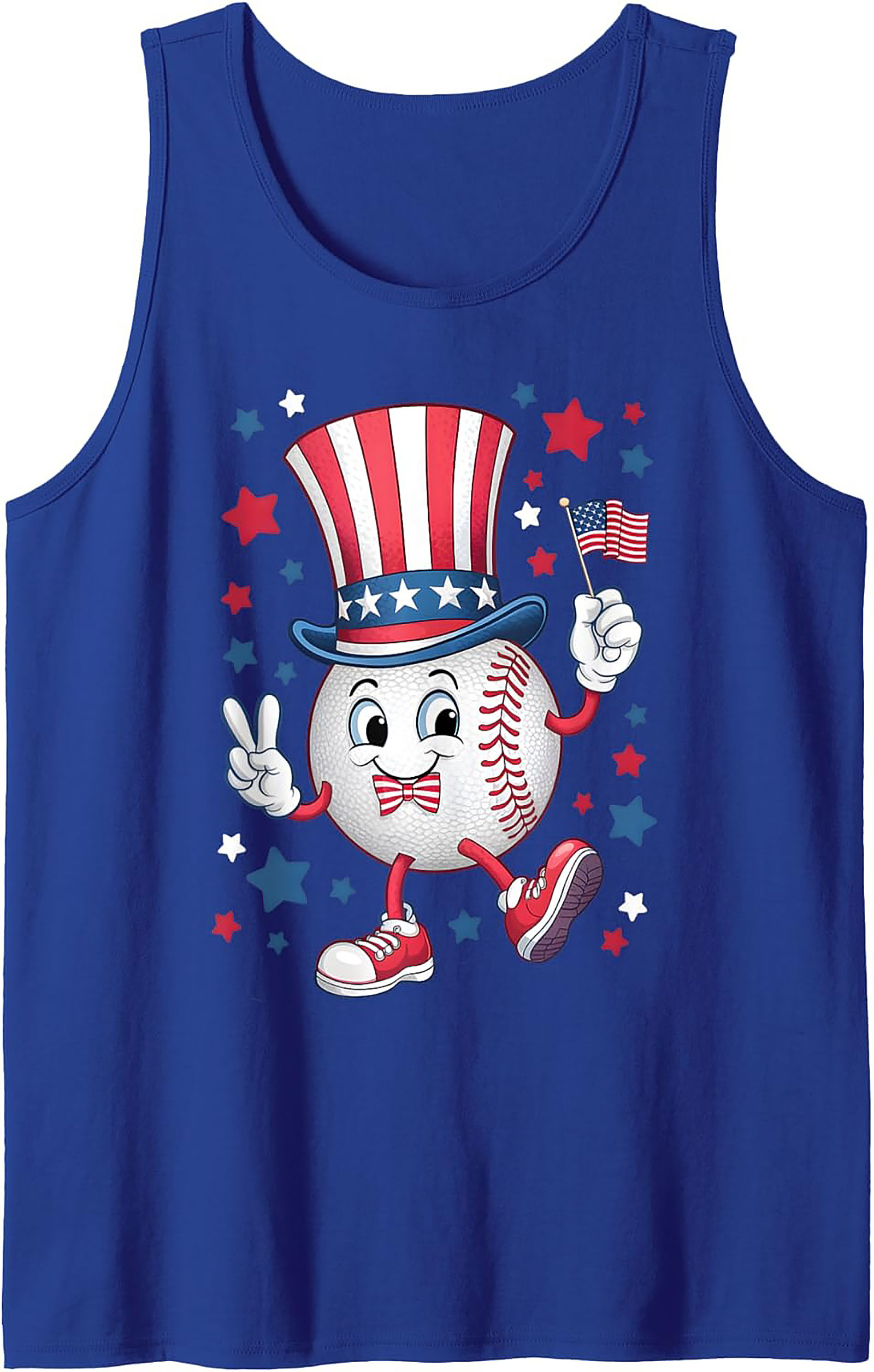 USA Baseball Patriotic Tank Top | Summer Sleeveless Shirt