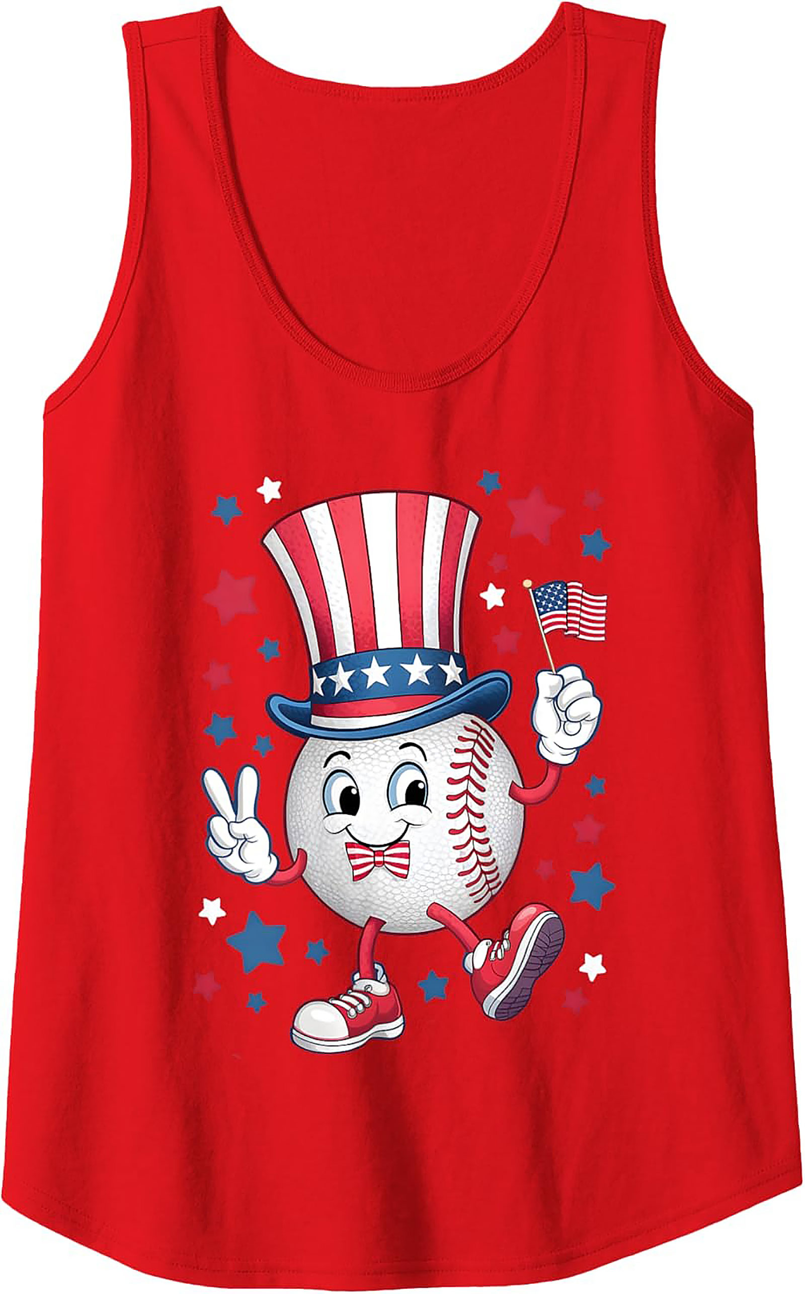 USA Baseball Patriotic Tank Top | Summer Sleeveless Shirt