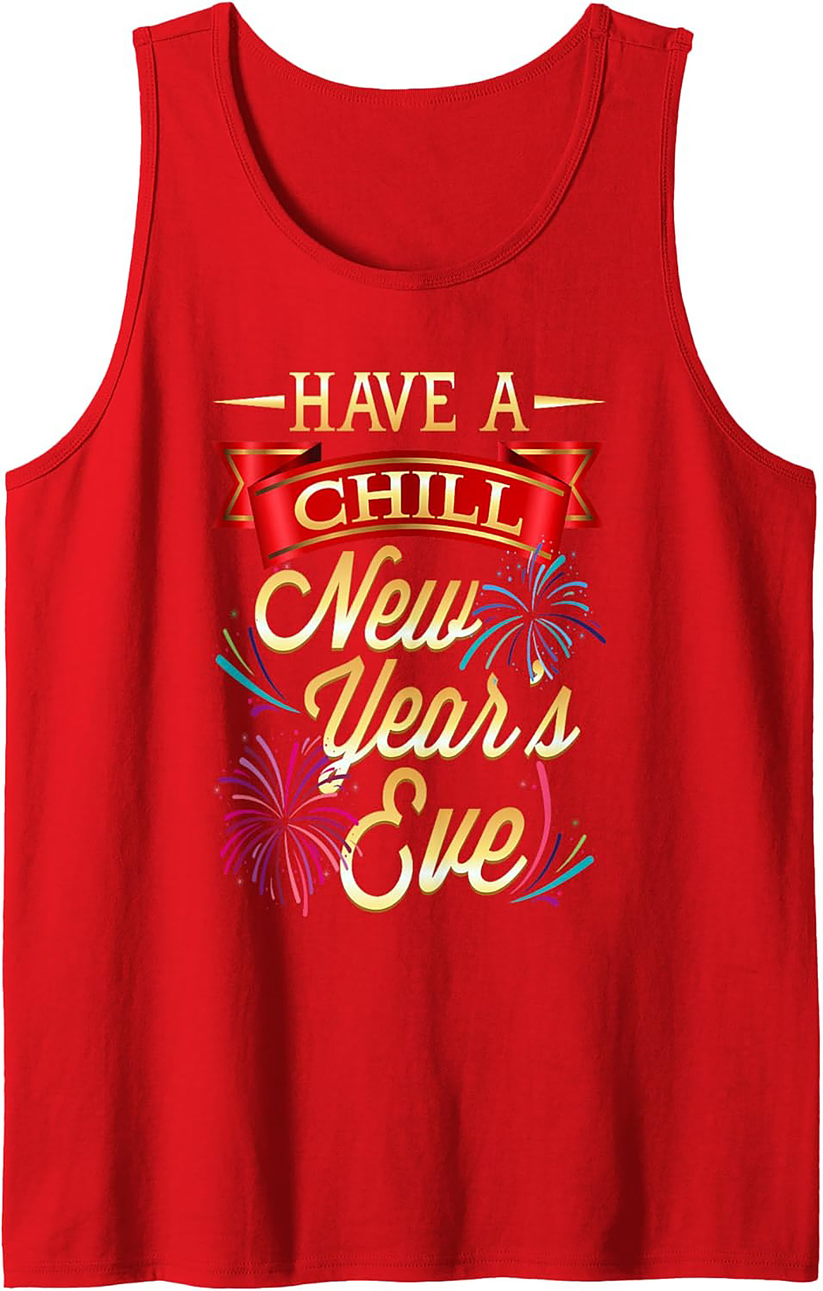 Chill New Year Graphic Tank Top