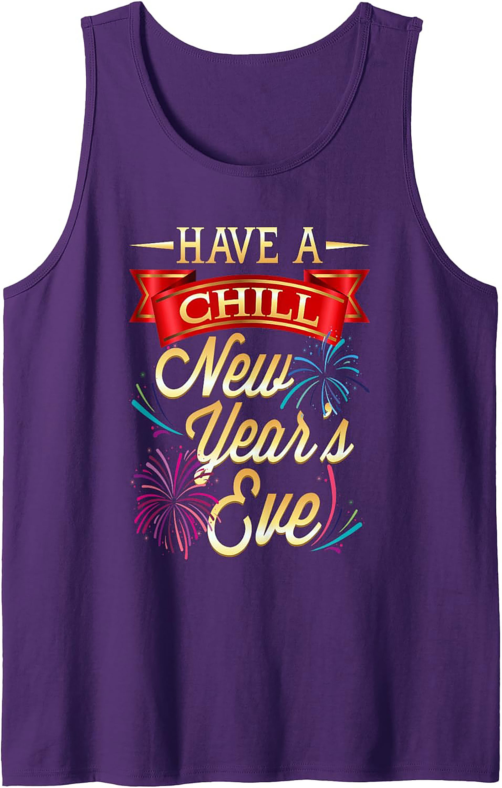 Chill New Year Graphic Tank Top