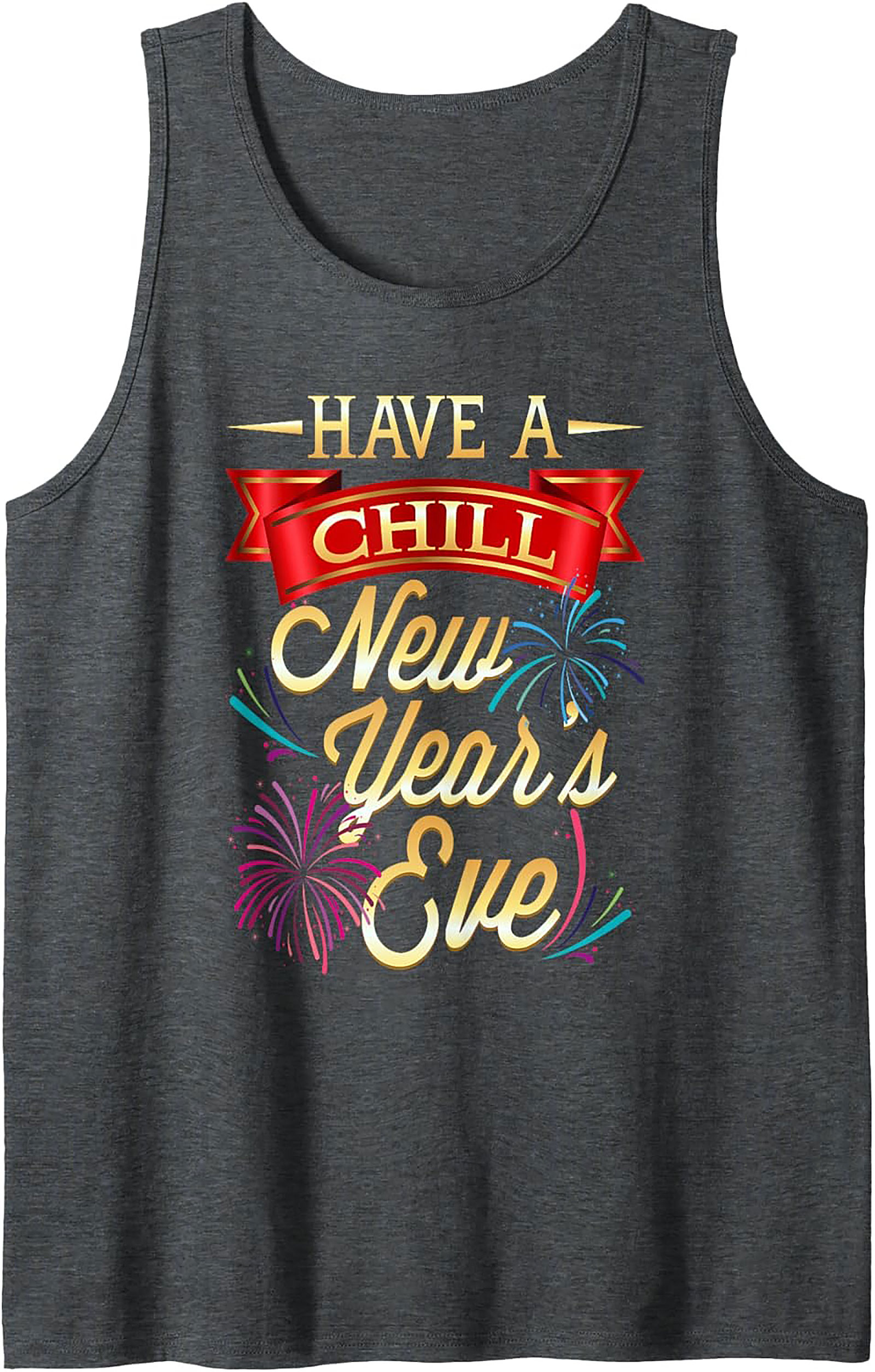 Chill New Year Graphic Tank Top