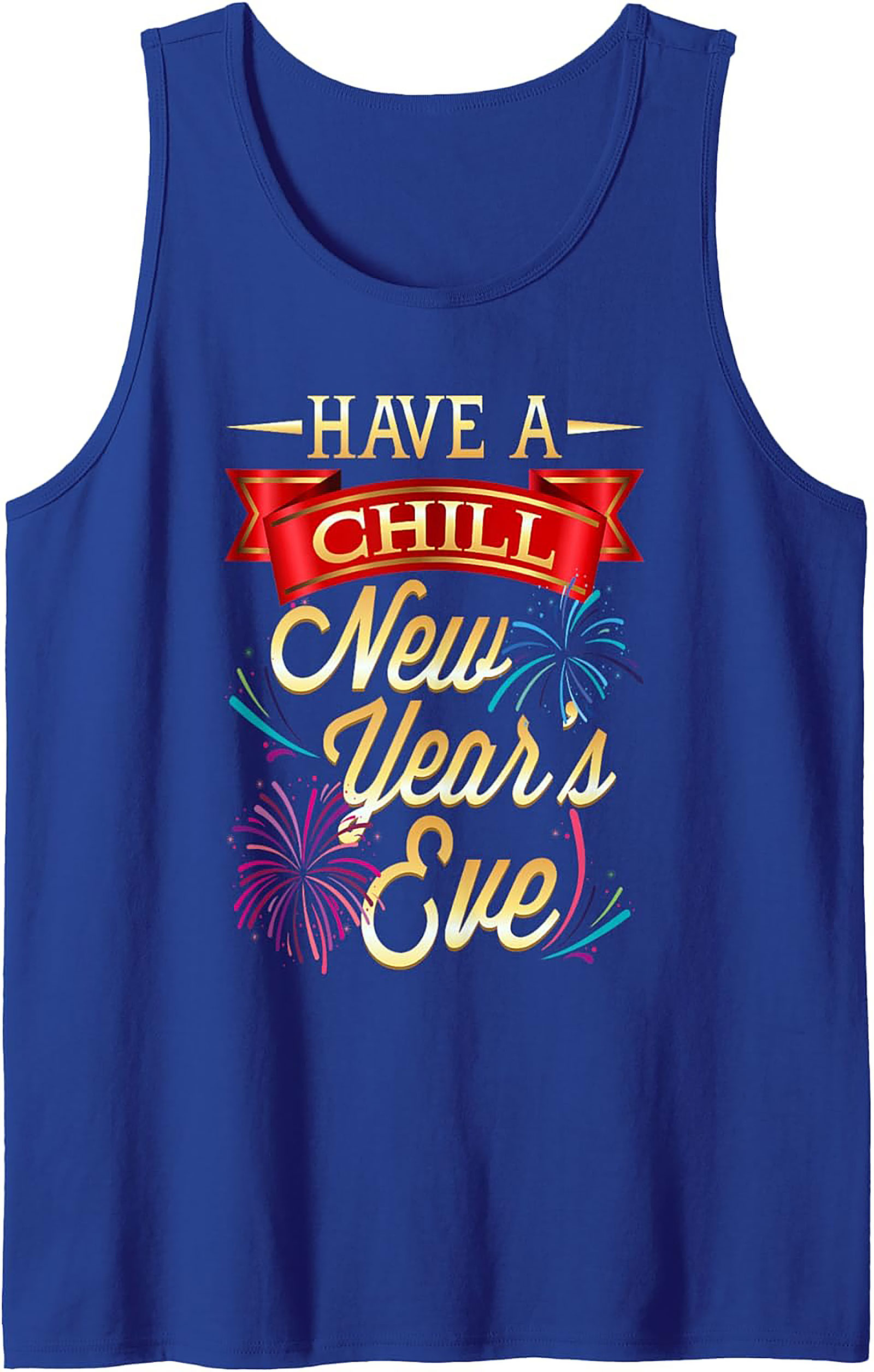 Chill New Year Graphic Tank Top