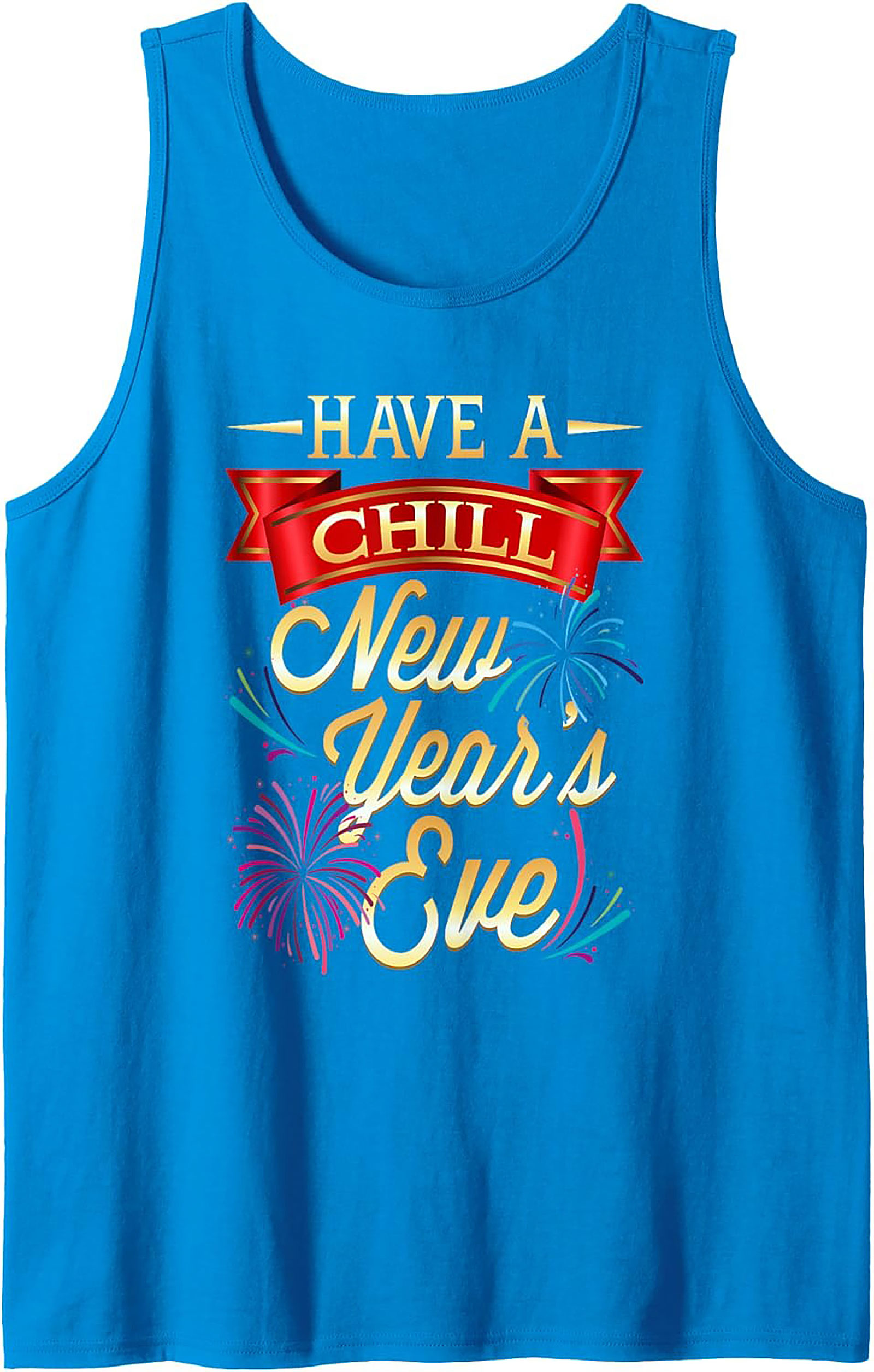 Chill New Year Graphic Tank Top