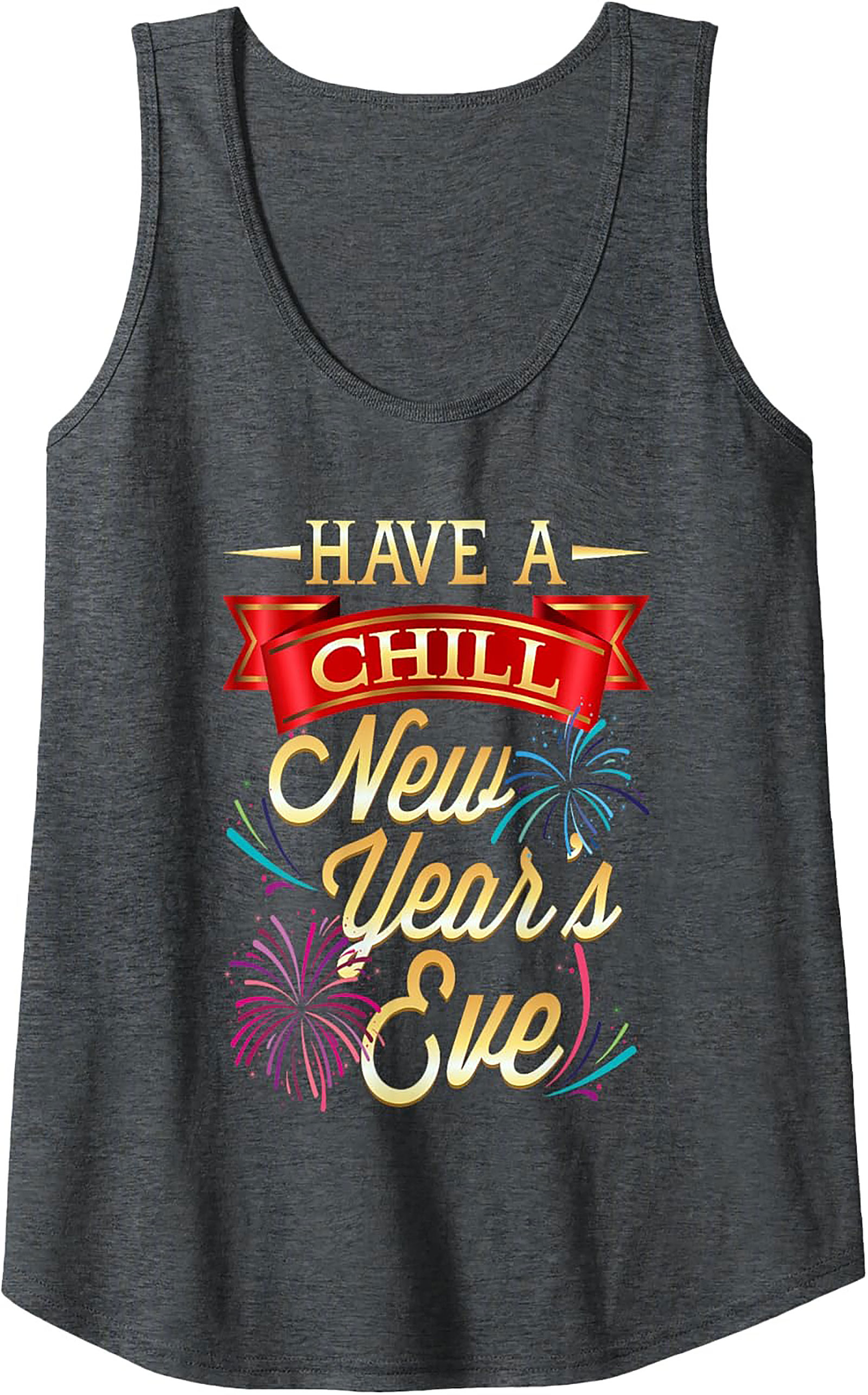 Chill New Year Graphic Tank Top