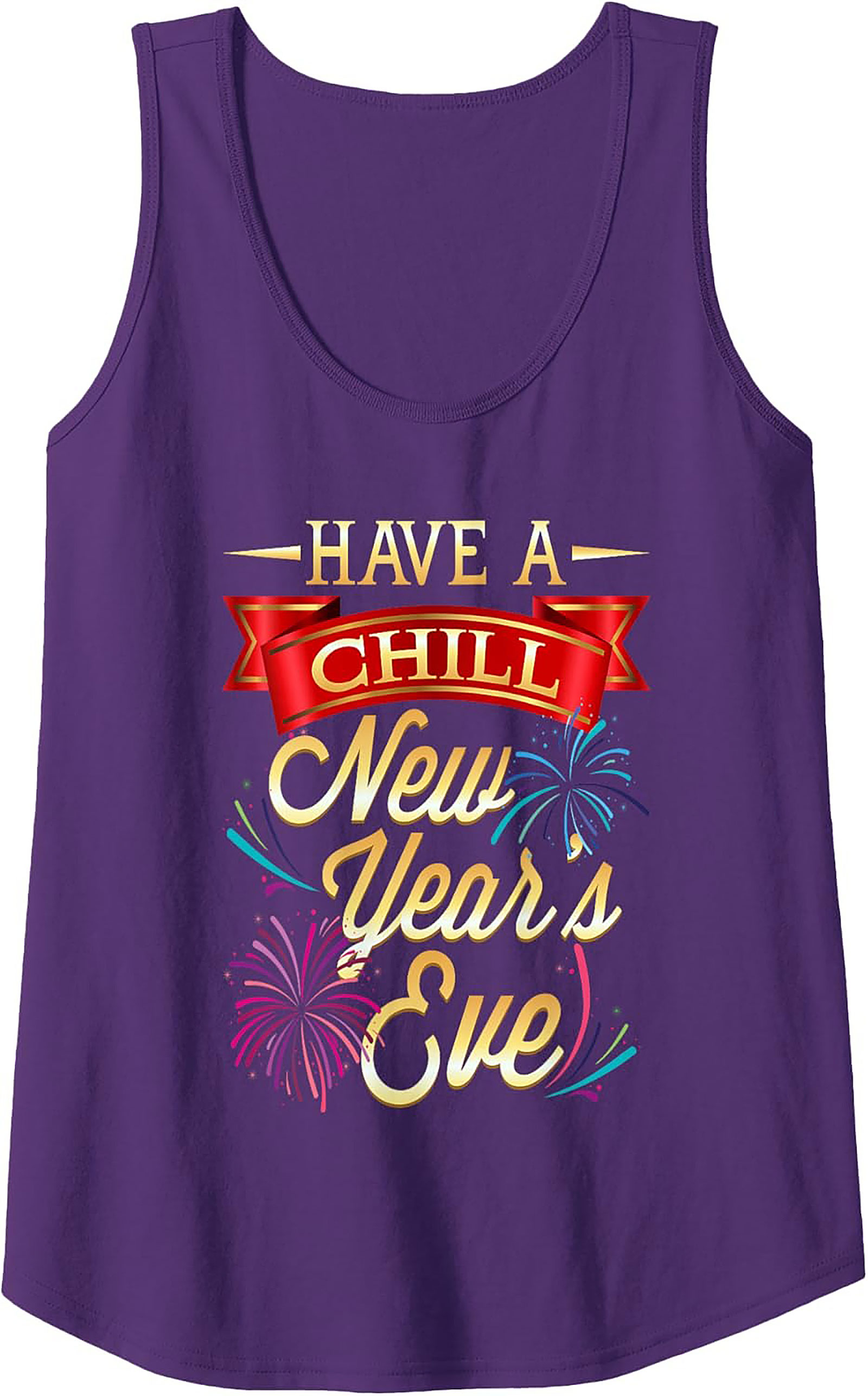 Chill New Year Graphic Tank Top