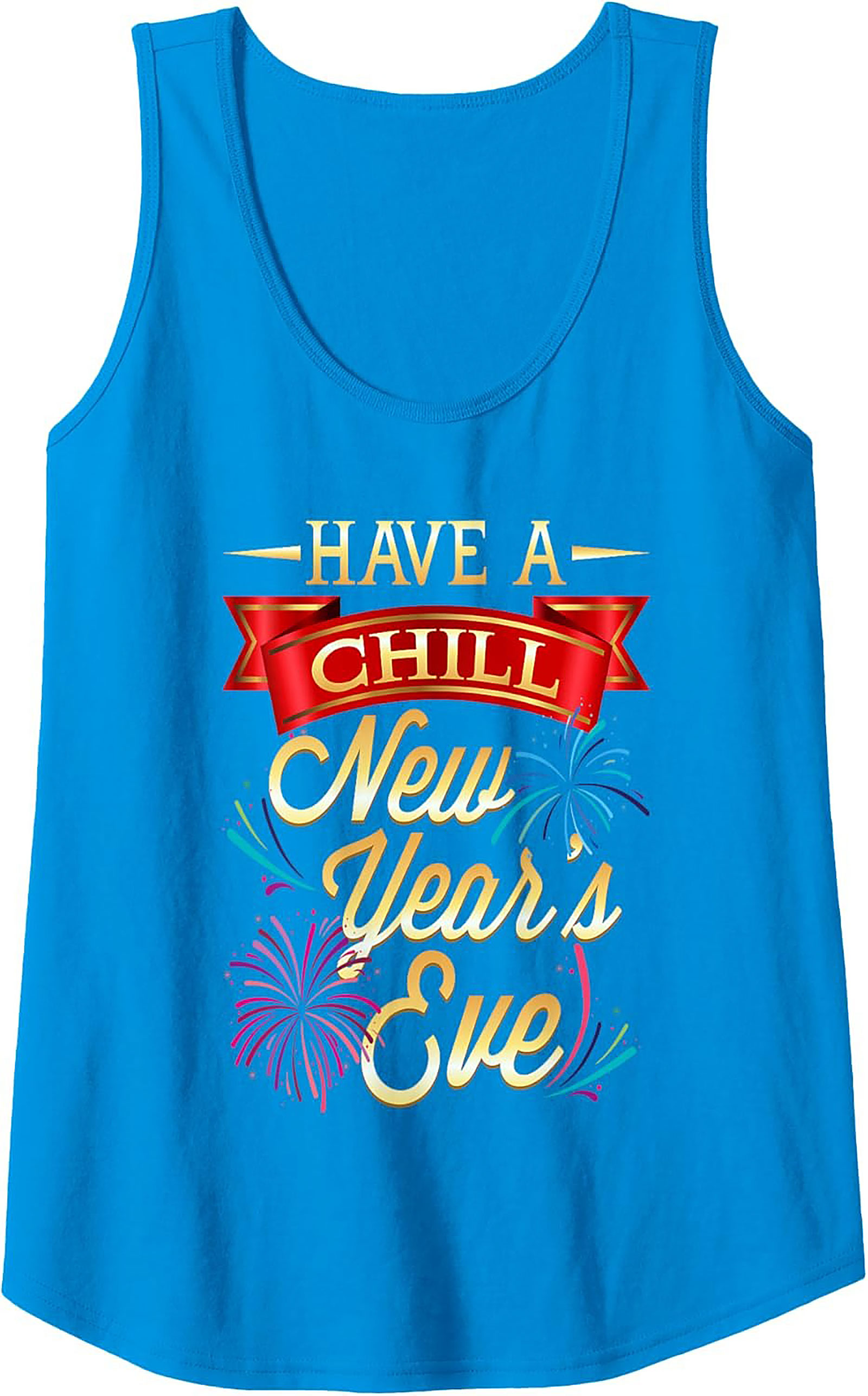 Chill New Year Graphic Tank Top