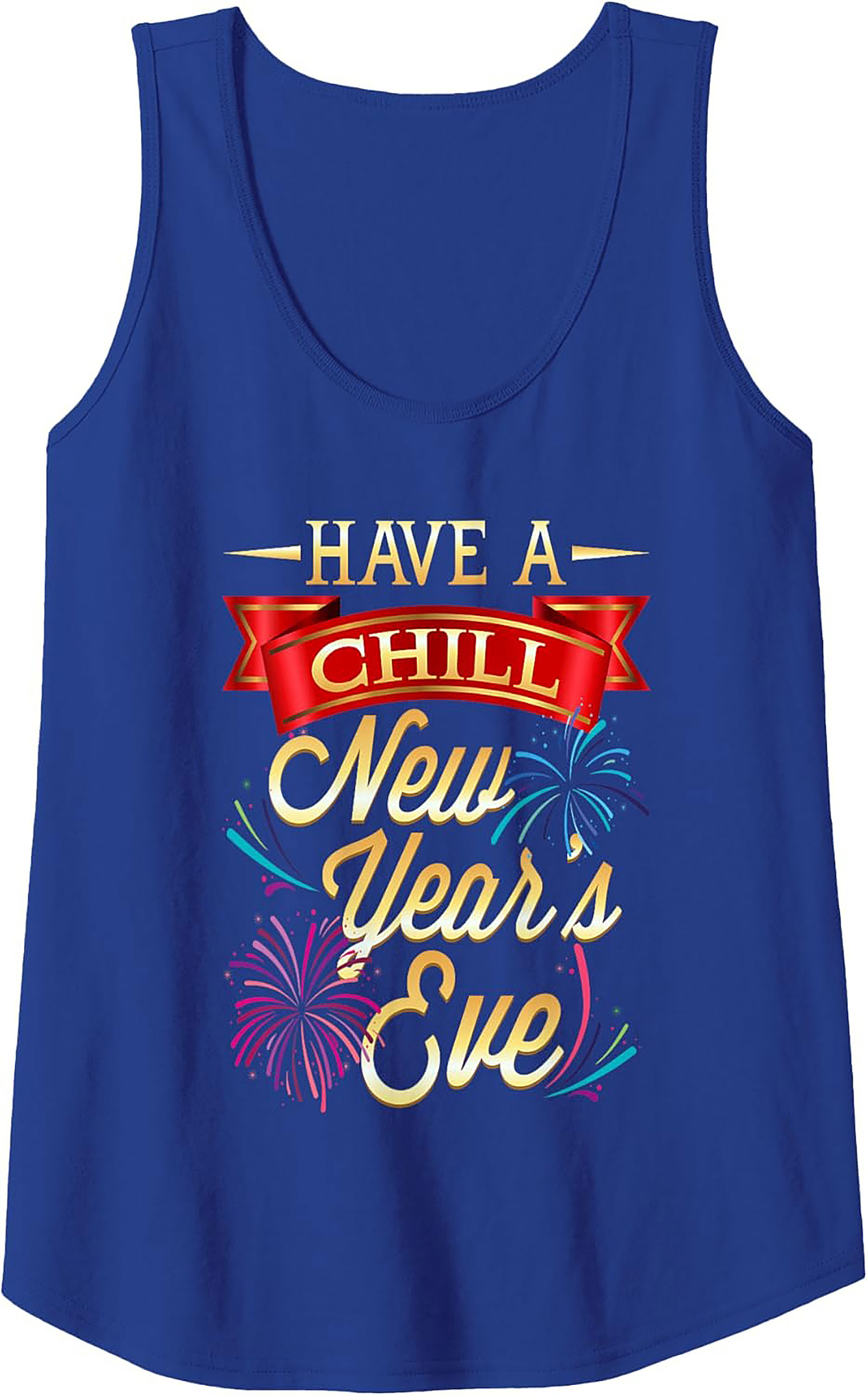 Chill New Year Graphic Tank Top