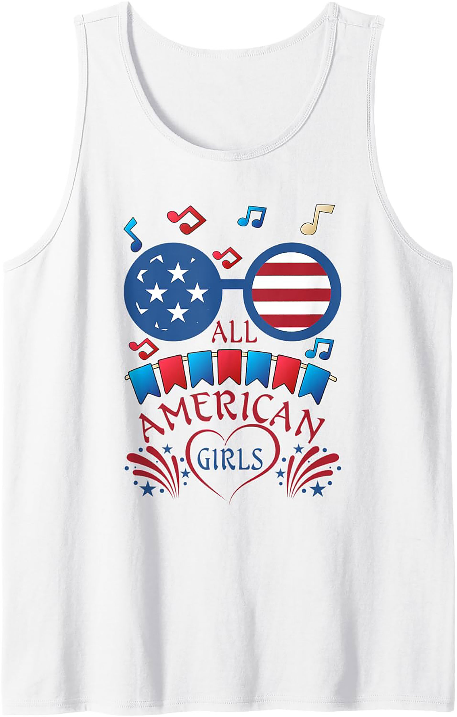 All American Girls Patriotic Graphic Tank | 4th of July
