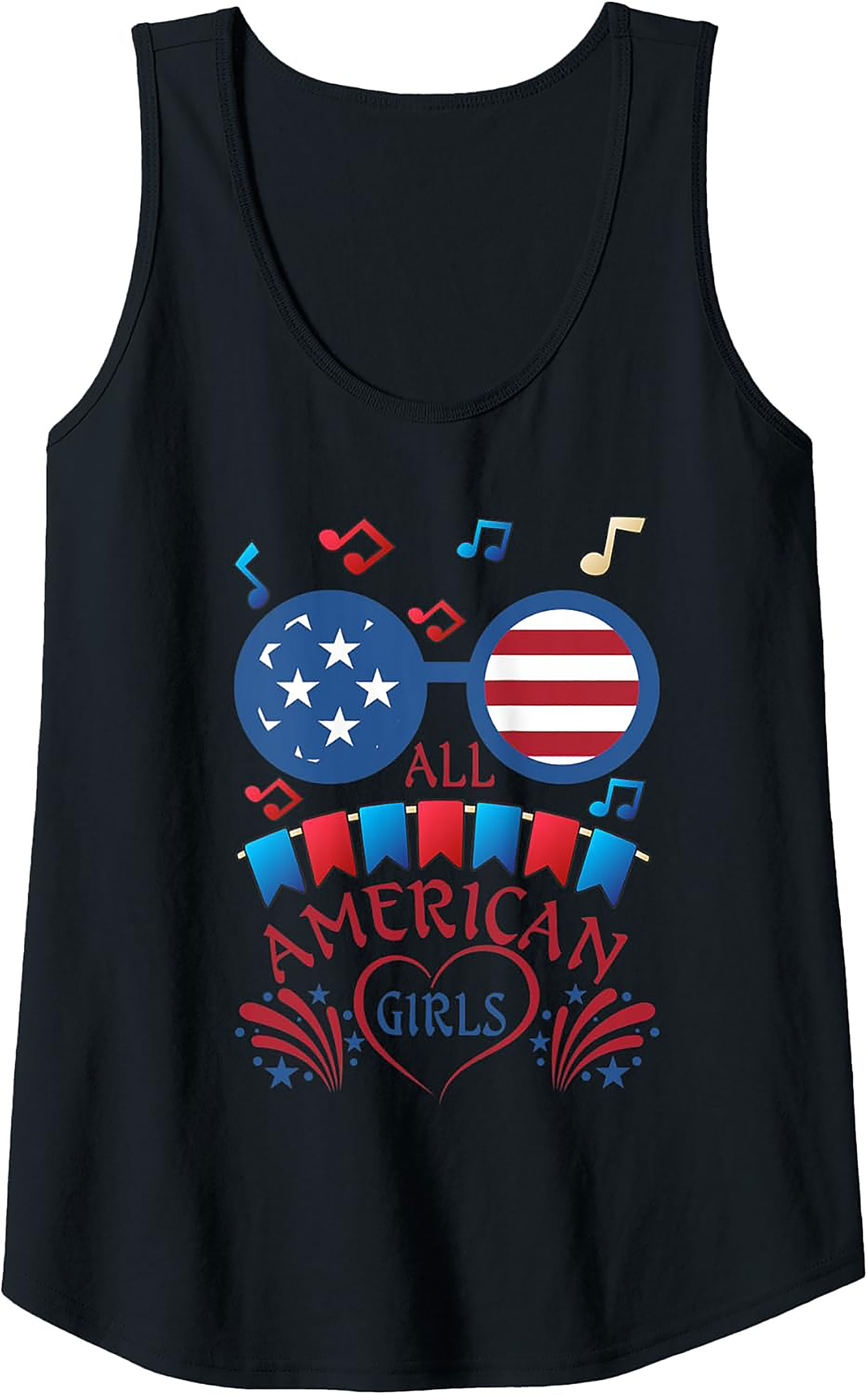 All American Girls Patriotic Graphic Tank | 4th of July