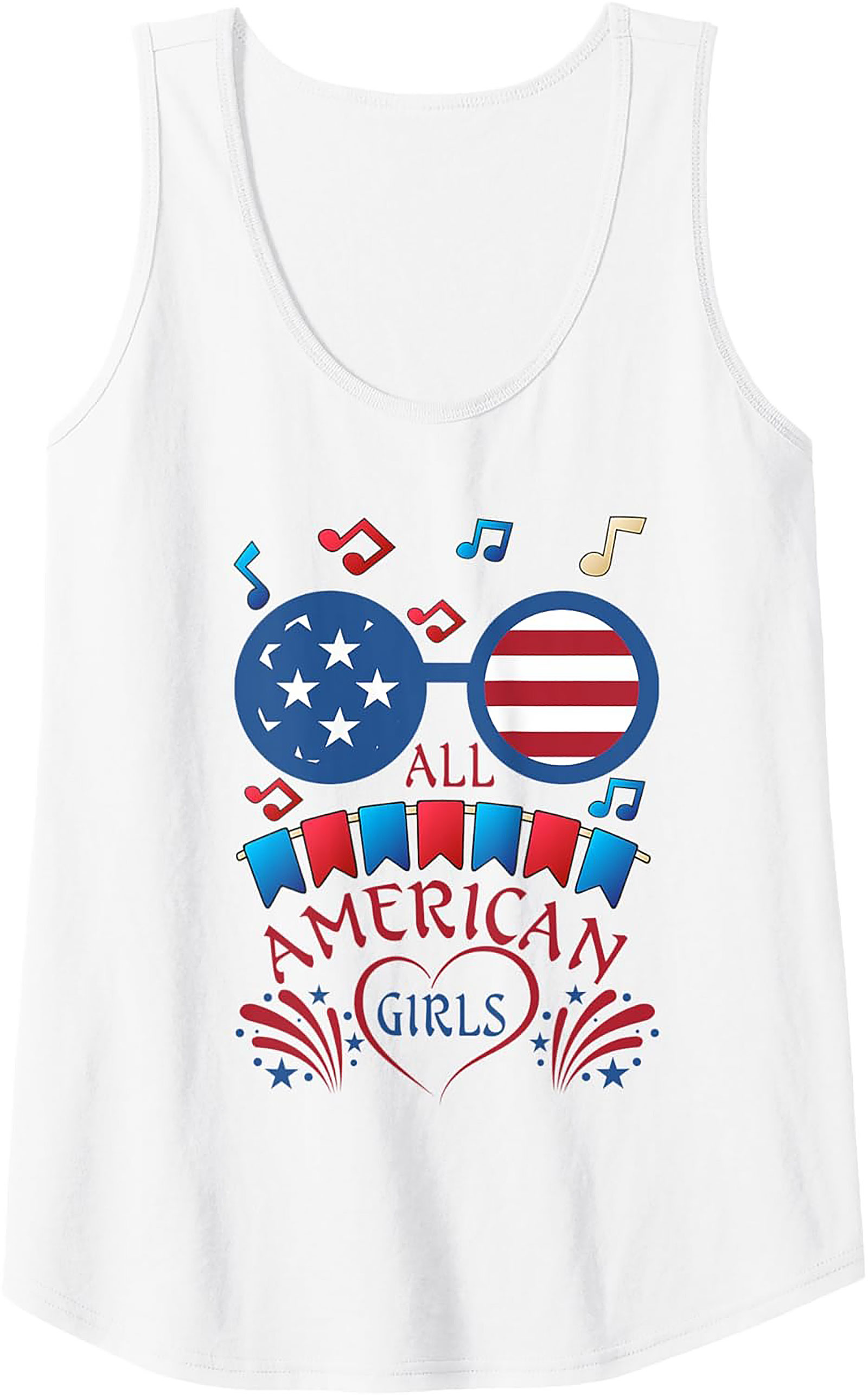 All American Girls Patriotic Graphic Tank | 4th of July