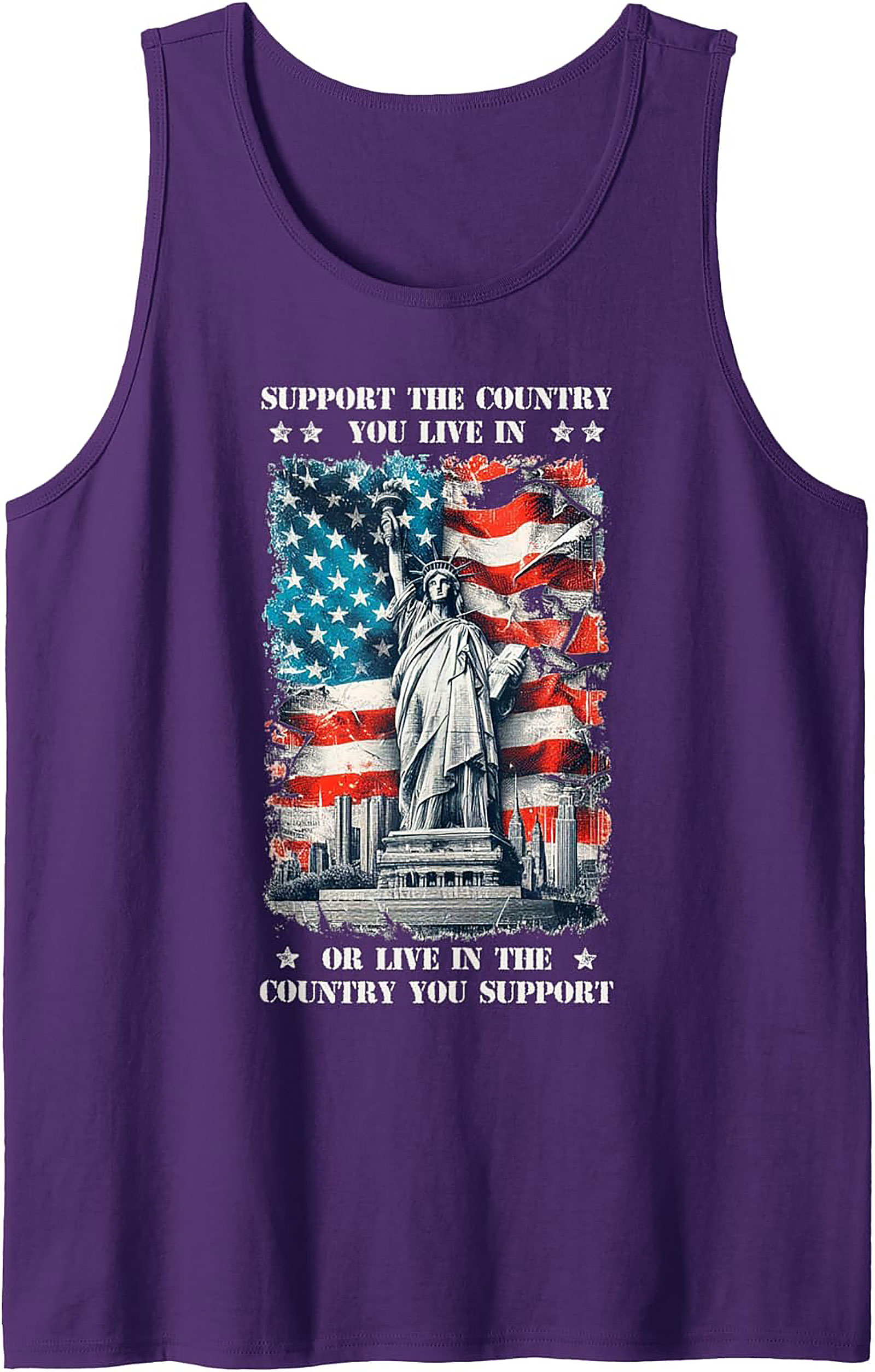 USA Flag Patriotic Graphic Tank | Unisex Sleeveless Shirt