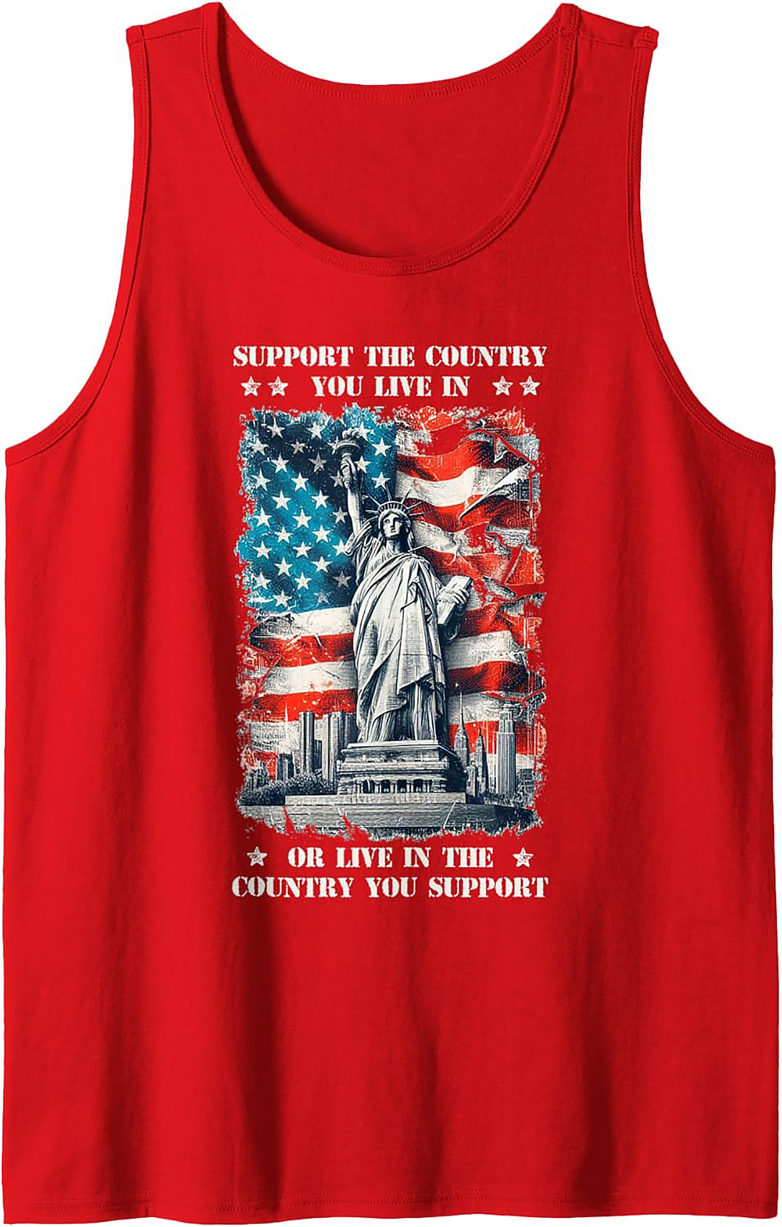 USA Flag Patriotic Graphic Tank | Unisex Sleeveless Shirt