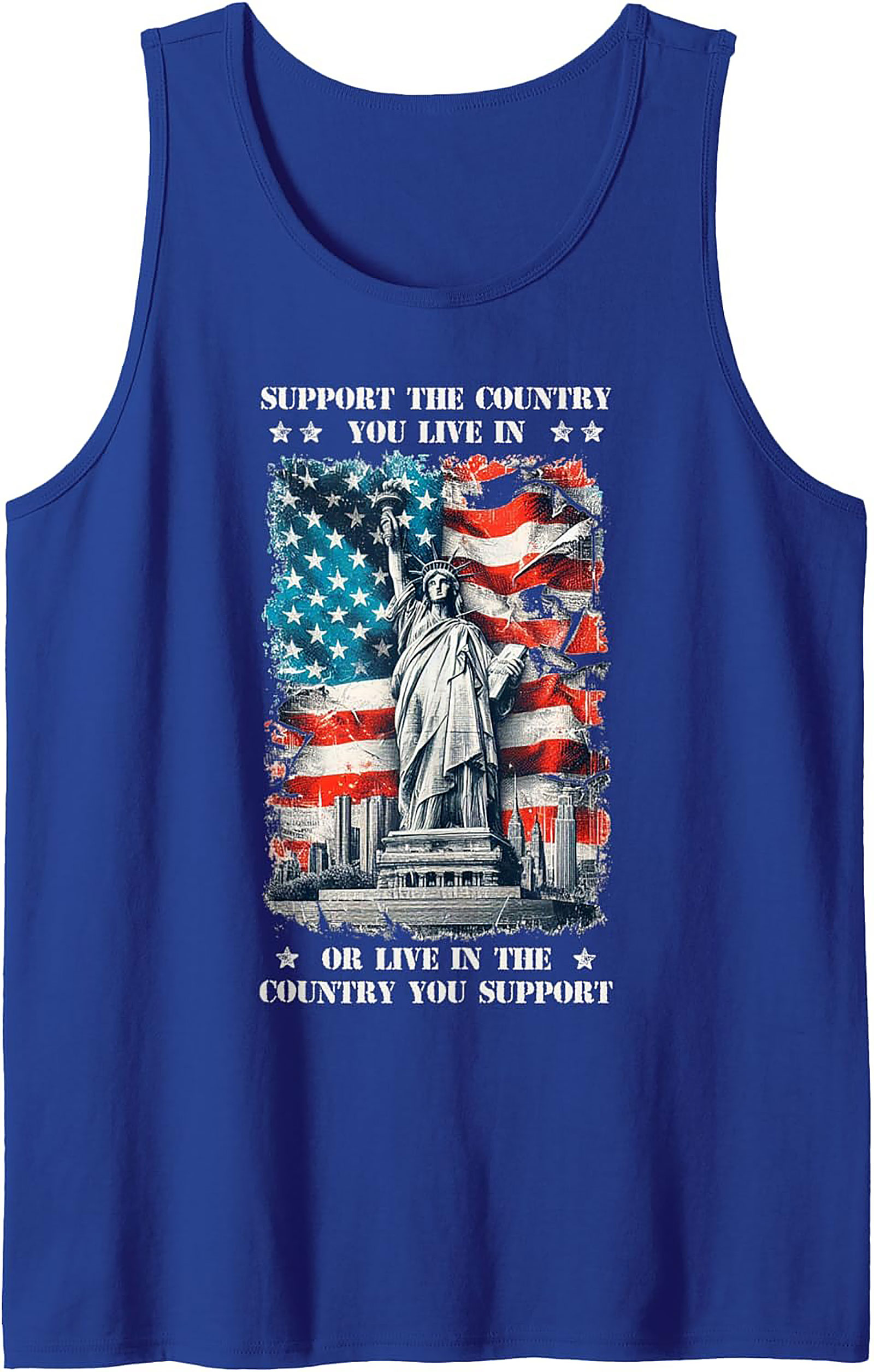 USA Flag Patriotic Graphic Tank | Unisex Sleeveless Shirt