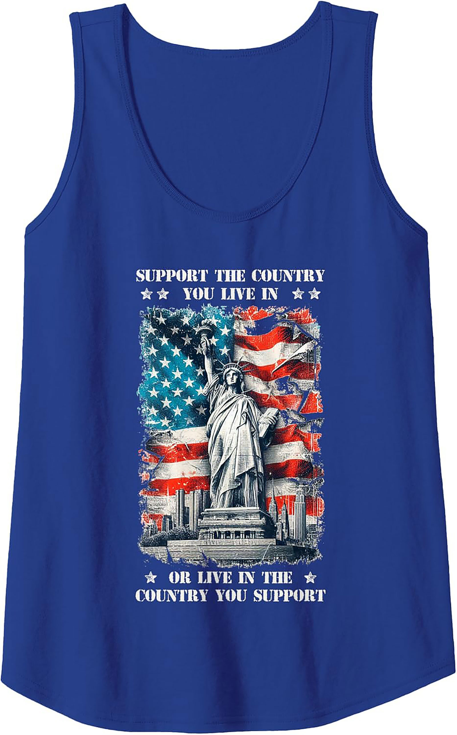 USA Flag Patriotic Graphic Tank | Unisex Sleeveless Shirt