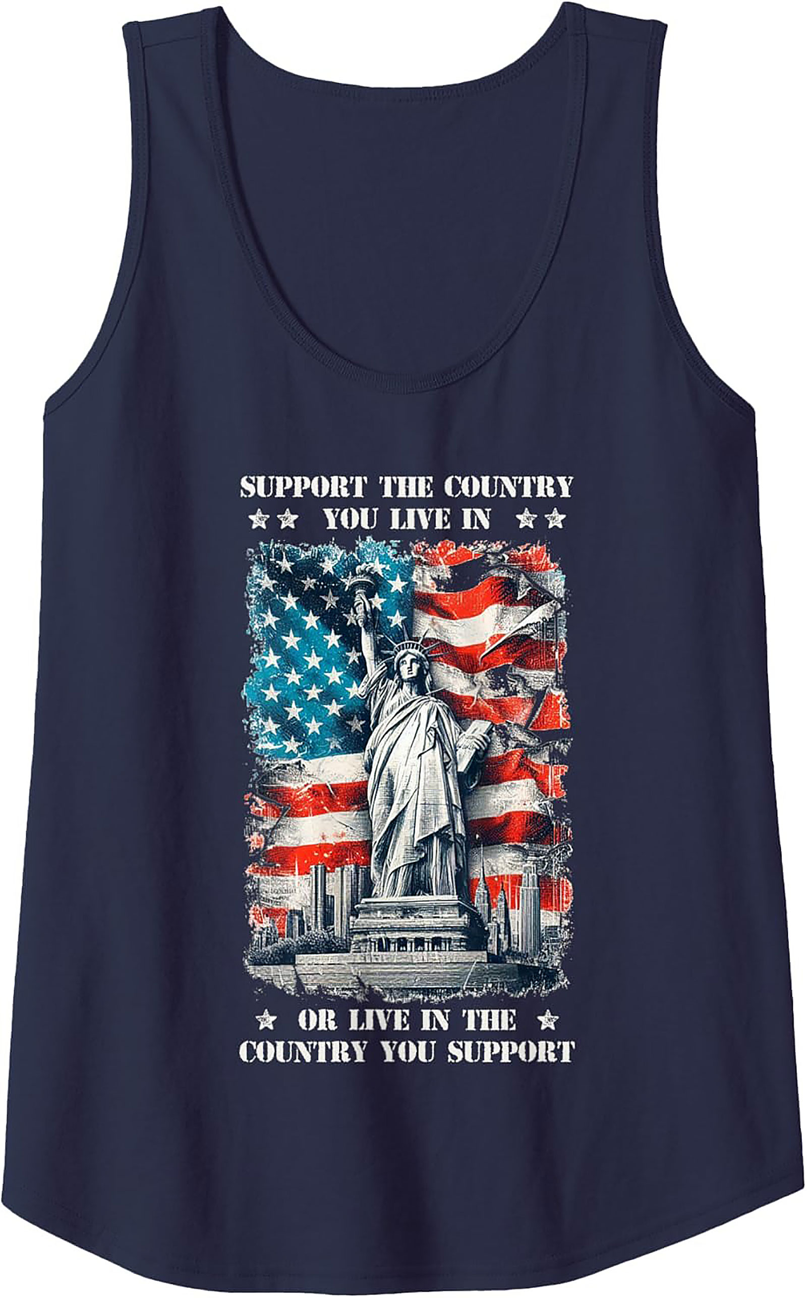 USA Flag Patriotic Graphic Tank | Unisex Sleeveless Shirt