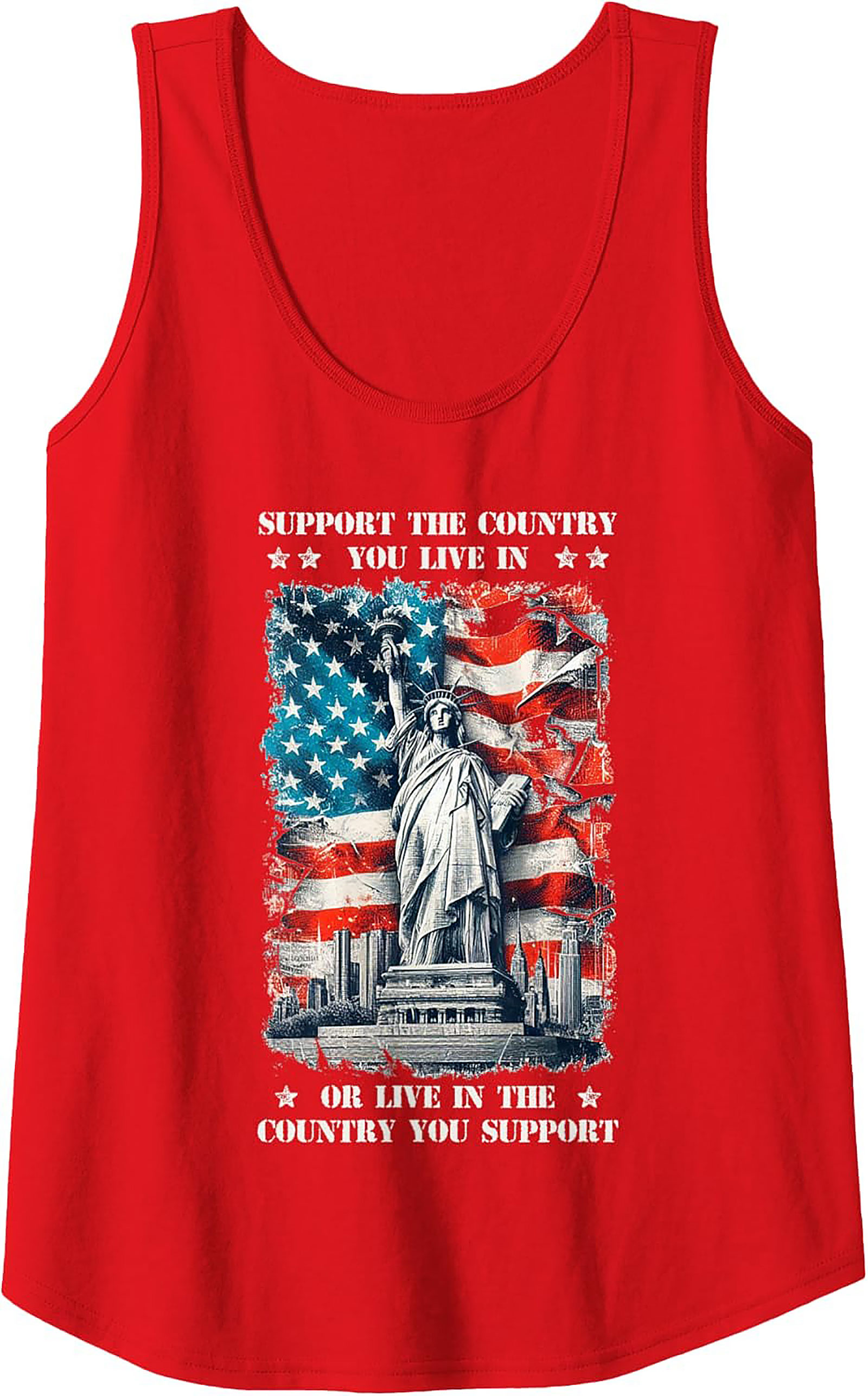 USA Flag Patriotic Graphic Tank | Unisex Sleeveless Shirt