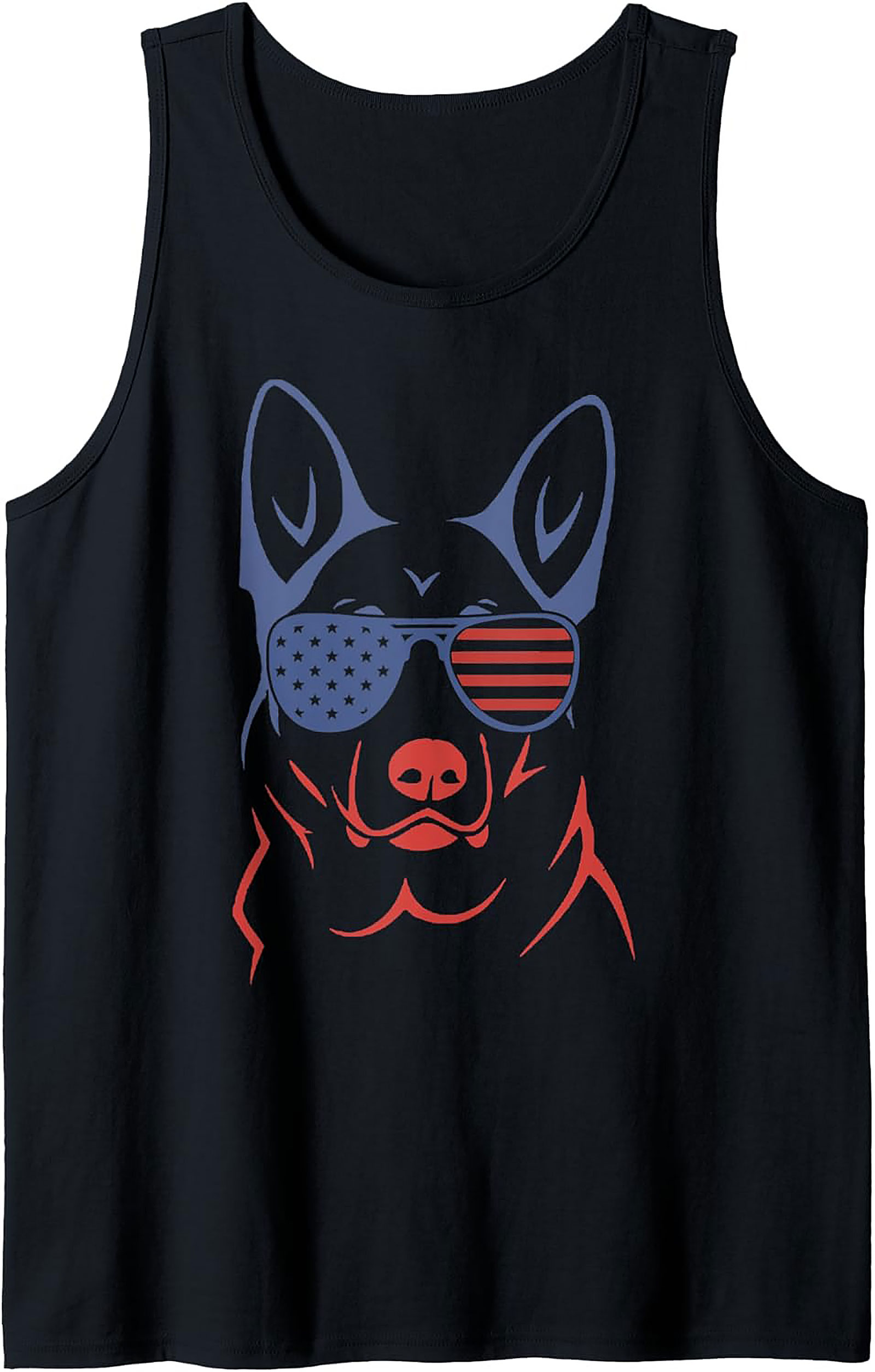 Patriotic German Shepherd Tank Top | American Flag Dog